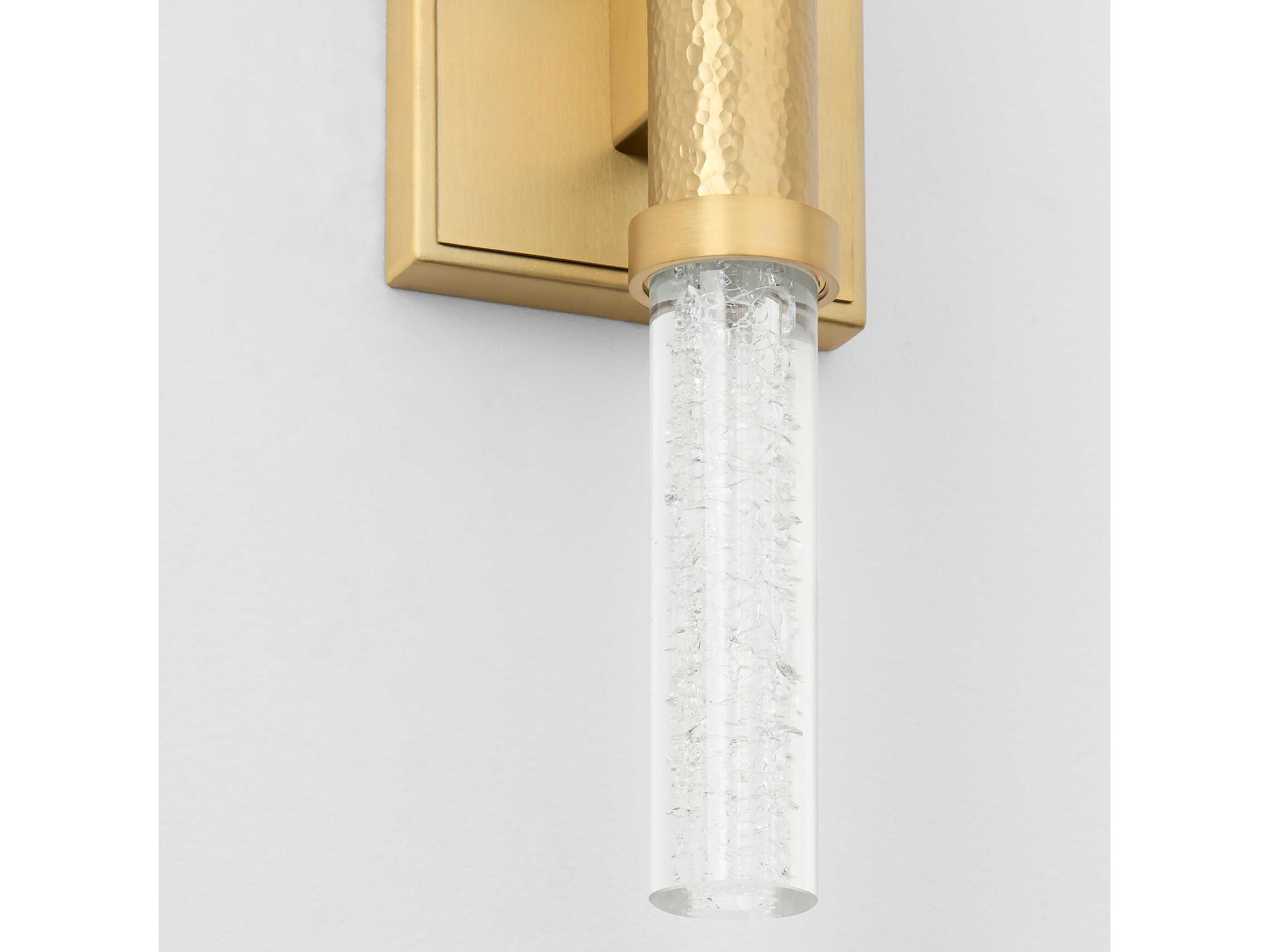 Oxygen by Quorum Monet 2-Light Aged Brass Wall Sconce