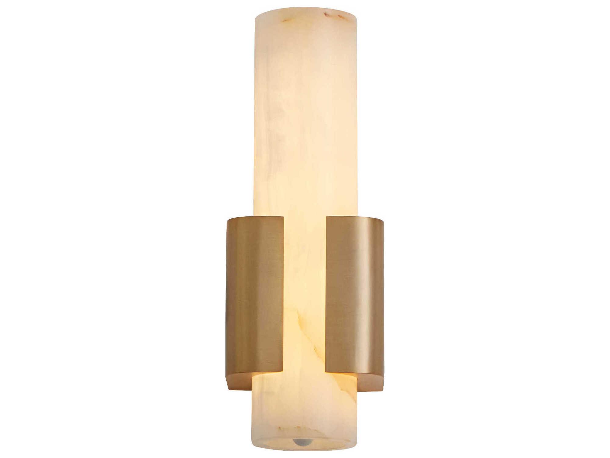 Oxygen by Quorum Virtue 1-Light Aged Brass Wall Sconce