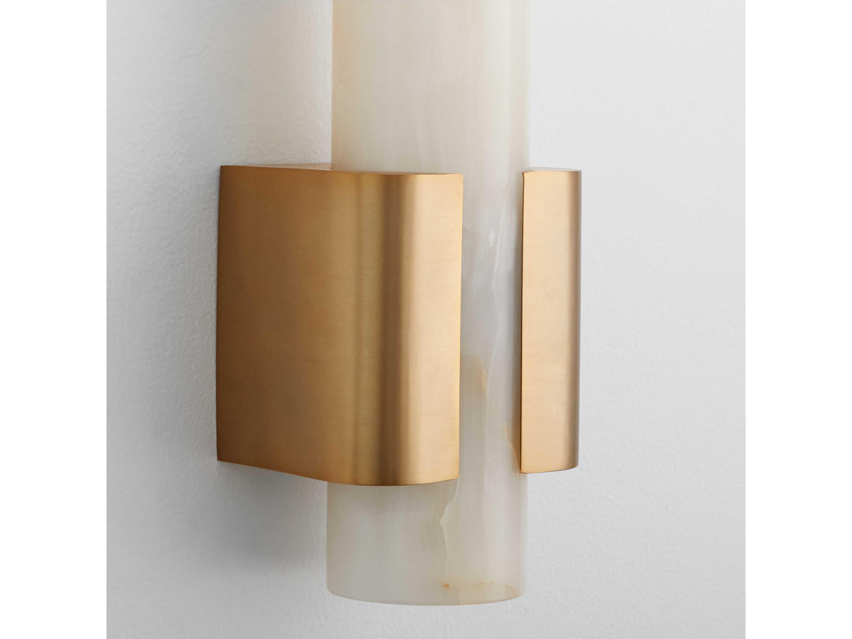 Oxygen by Quorum Virtue 1-Light Aged Brass Wall Sconce