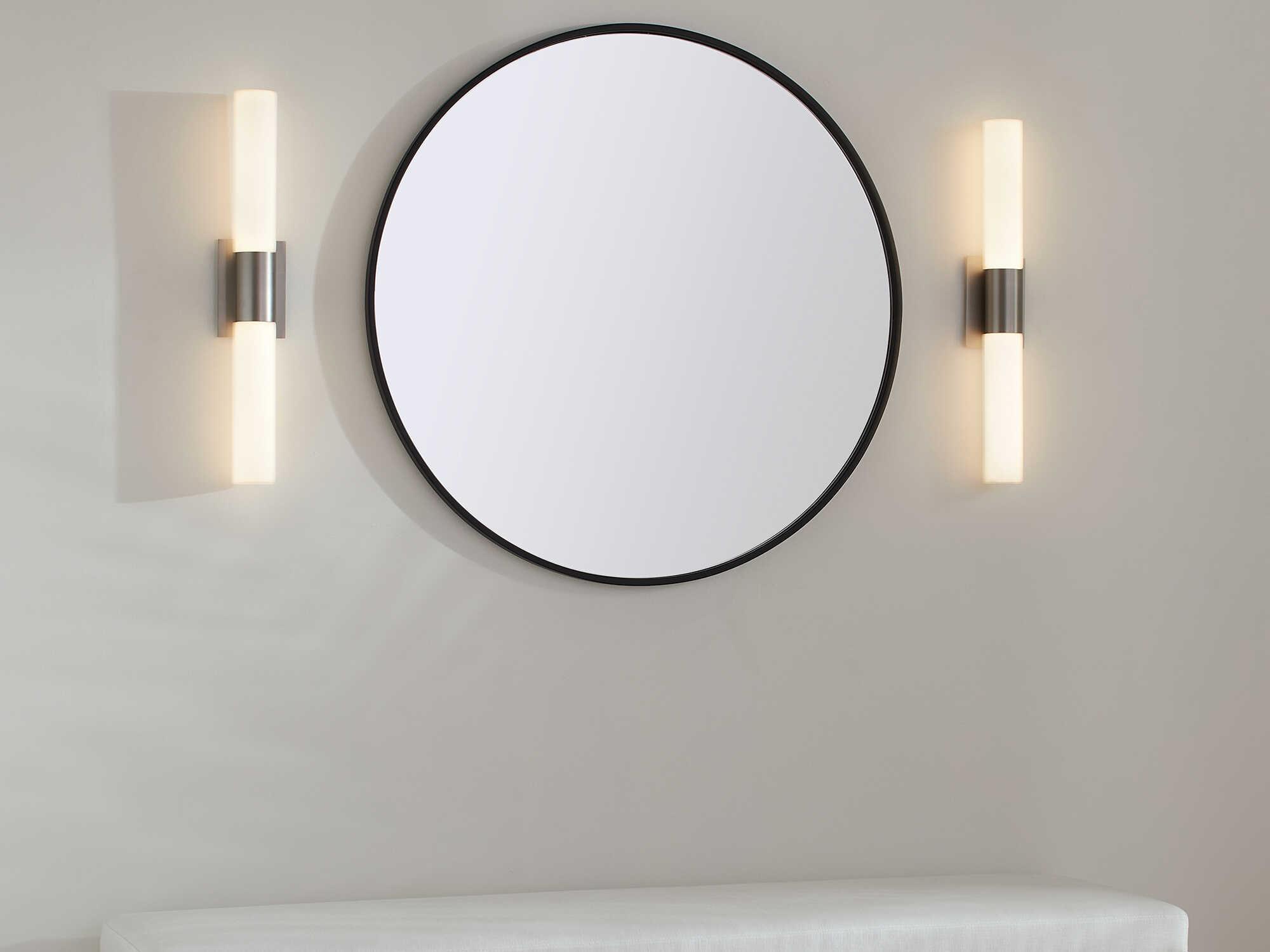 Oxygen by Quorum Magneta 2-Light Satin Nickel Vanity Light