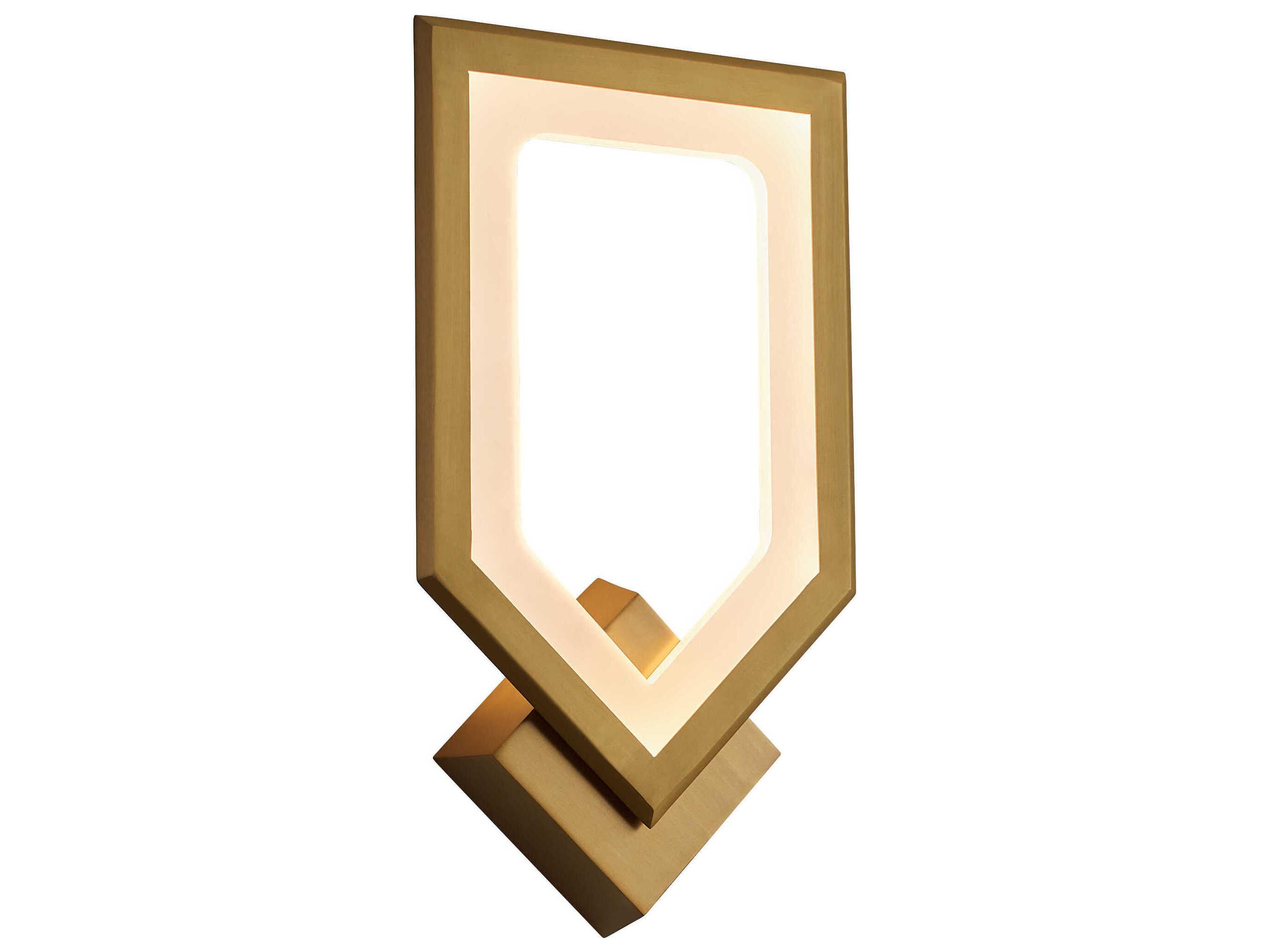 Oxygen by Quorum Aegis 1-Light Aged Brass Wall Sconce