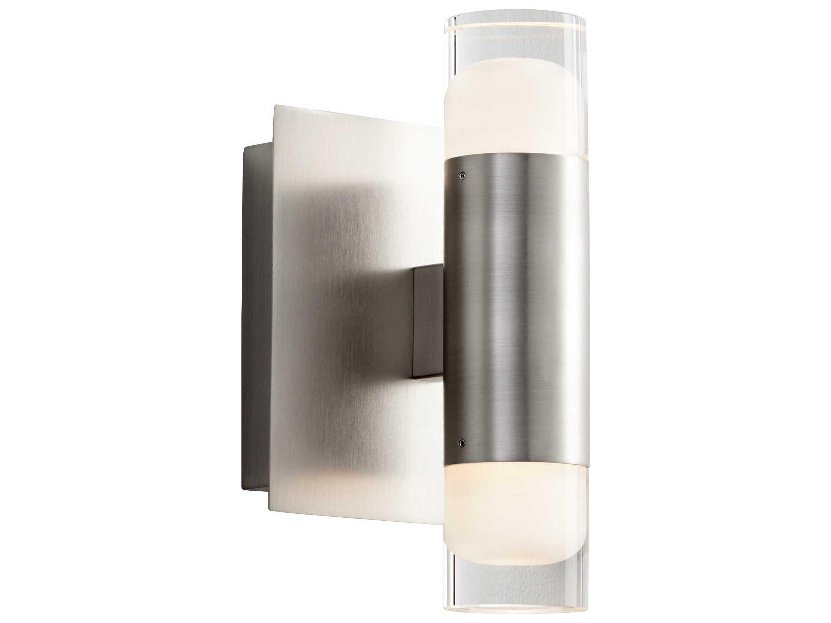 Oxygen by Quorum Alarum 2-Light Satin Nickel Wall Sconce