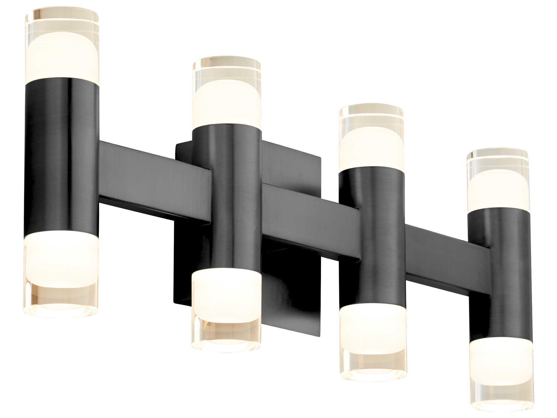 Oxygen by Quorum Alarum 8-Light Black Vanity Light