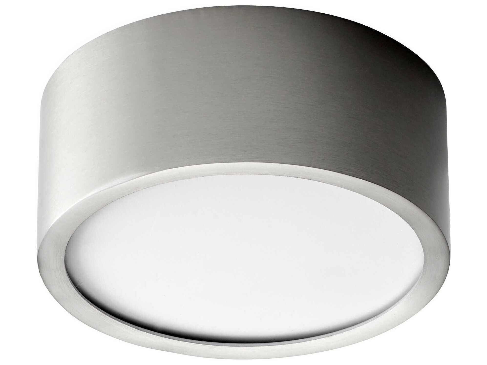 Oxygen by Quorum Peepers 1-Light Satin Nickel Round Flush Mount