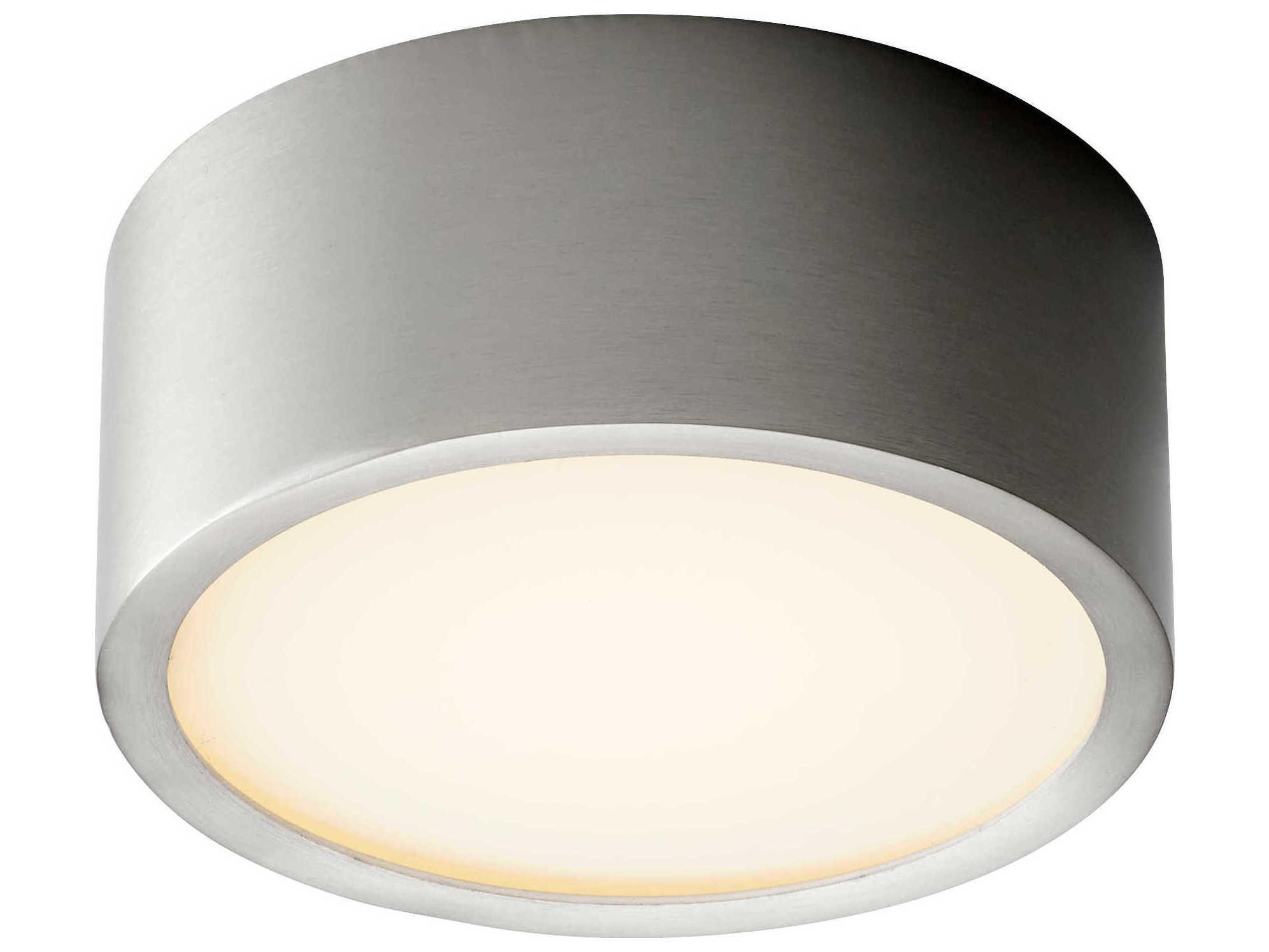 Oxygen by Quorum Peepers 1-Light Satin Nickel Round Flush Mount