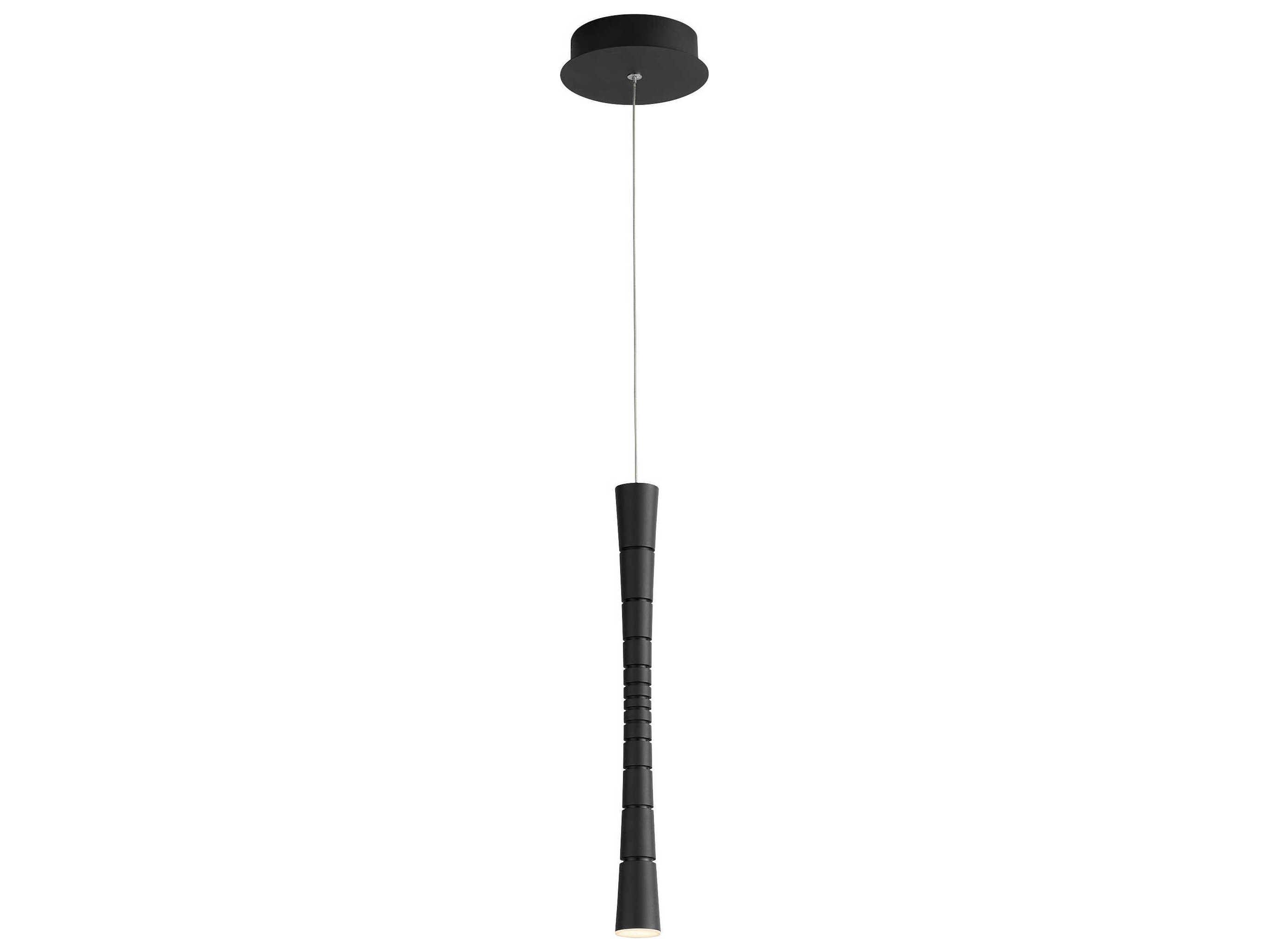 Oxygen by Quorum Sabre 1-Light Black Linear Mini Pendant