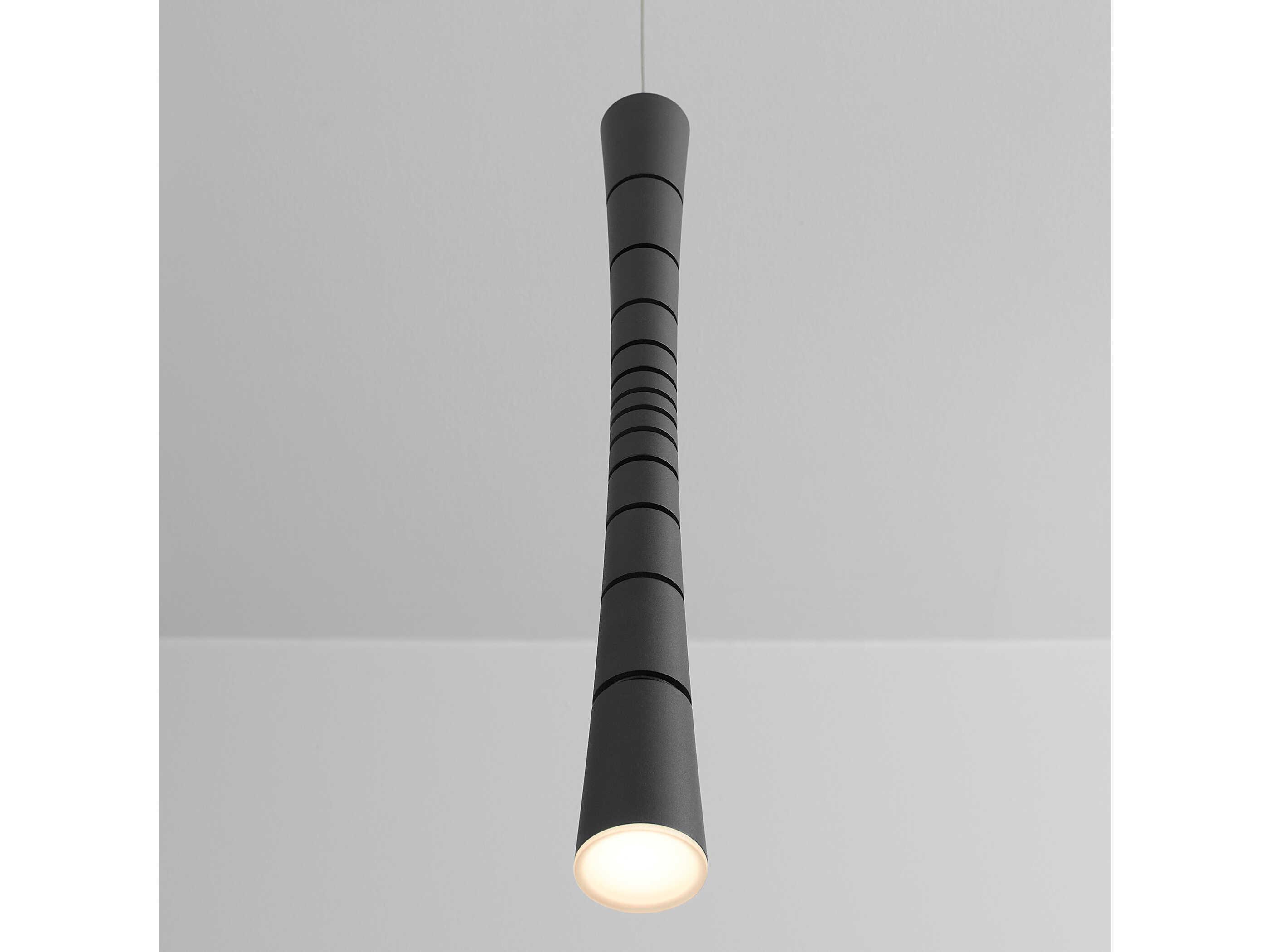 Oxygen by Quorum Sabre 1-Light Black Linear Mini Pendant