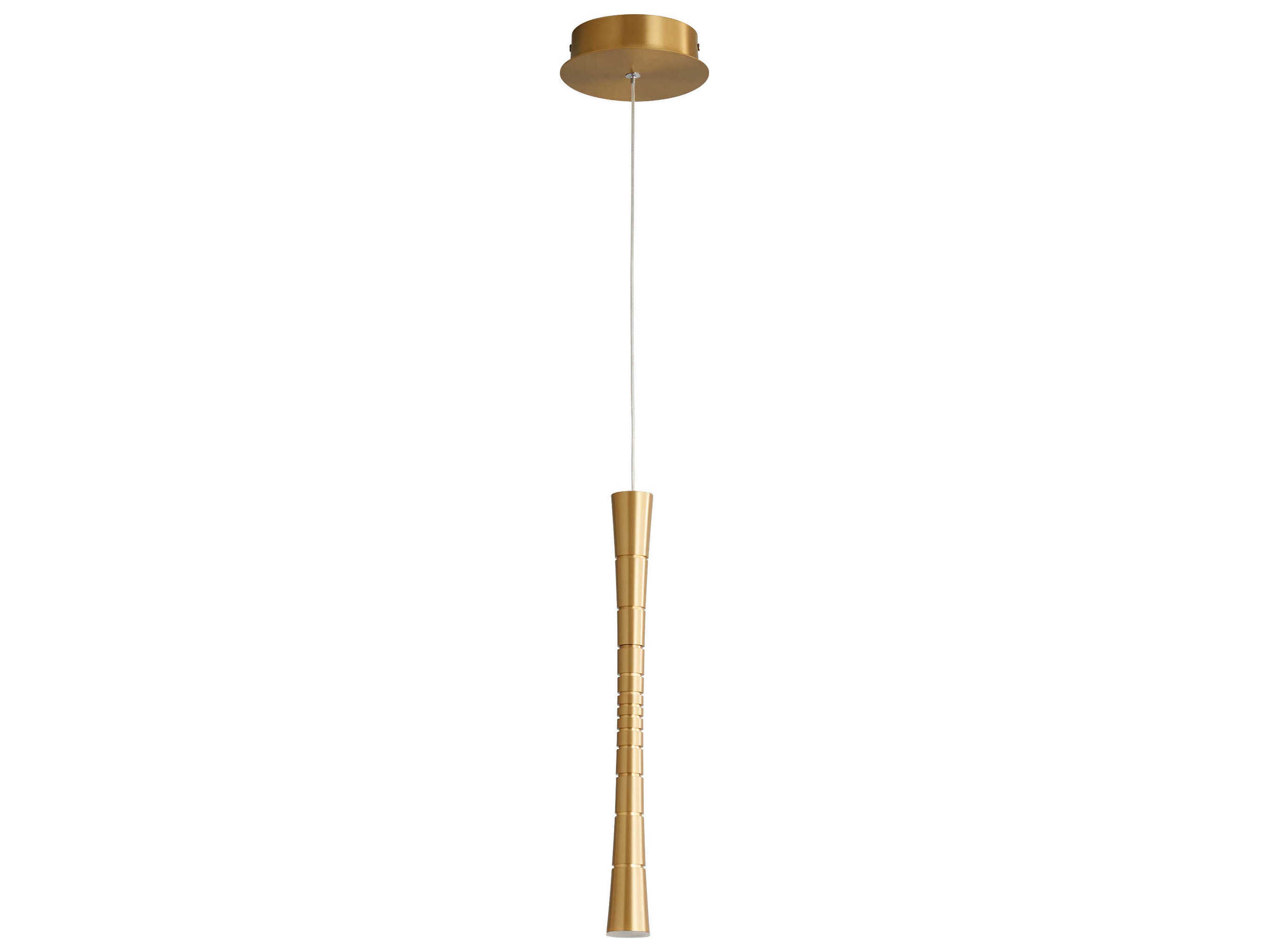 Oxygen by Quorum Sabre 1-Light Aged Brass Linear Mini Pendant