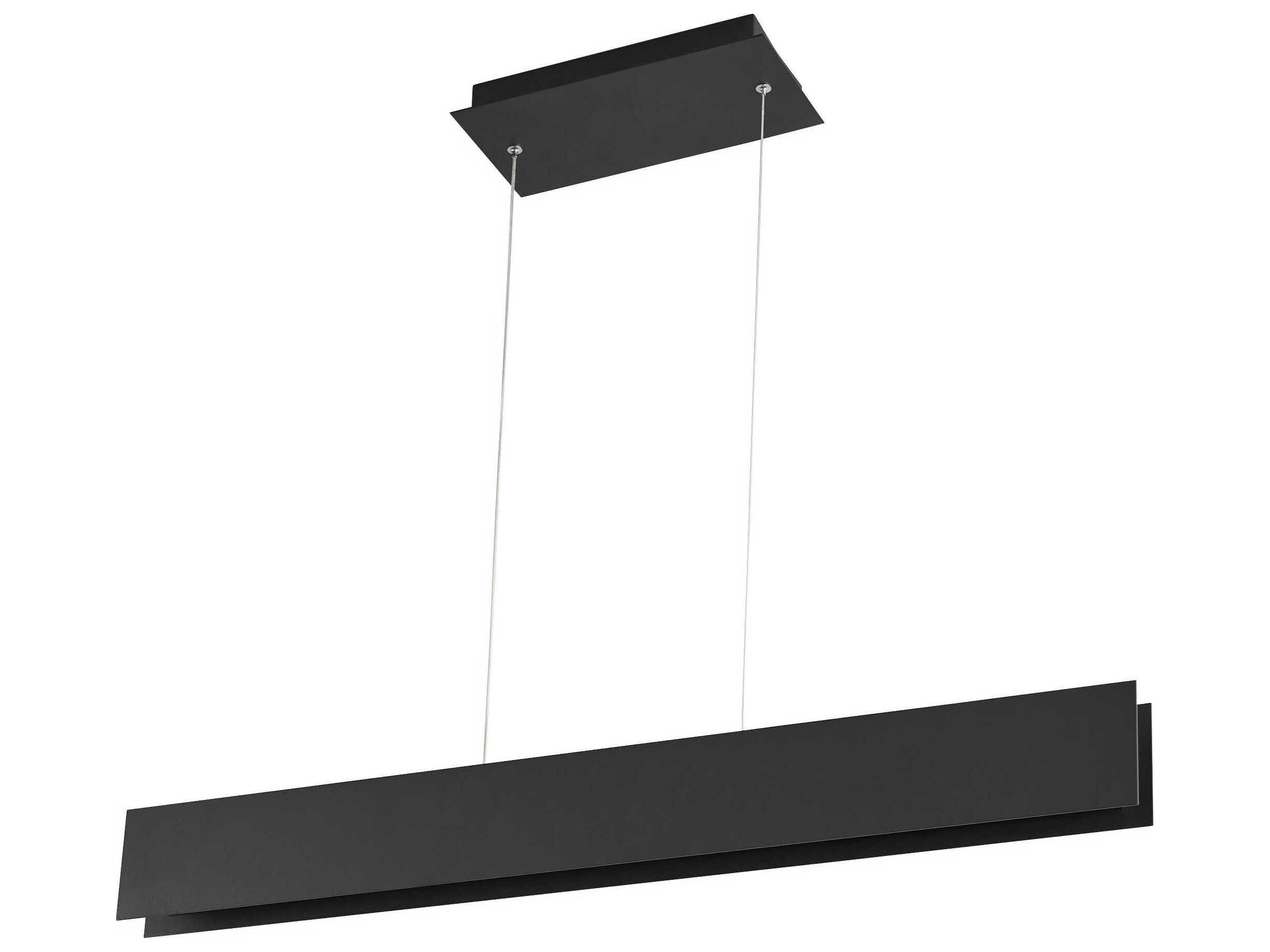 Oxygen by Quorum Brio 1-Light Black Linear Island Pendant