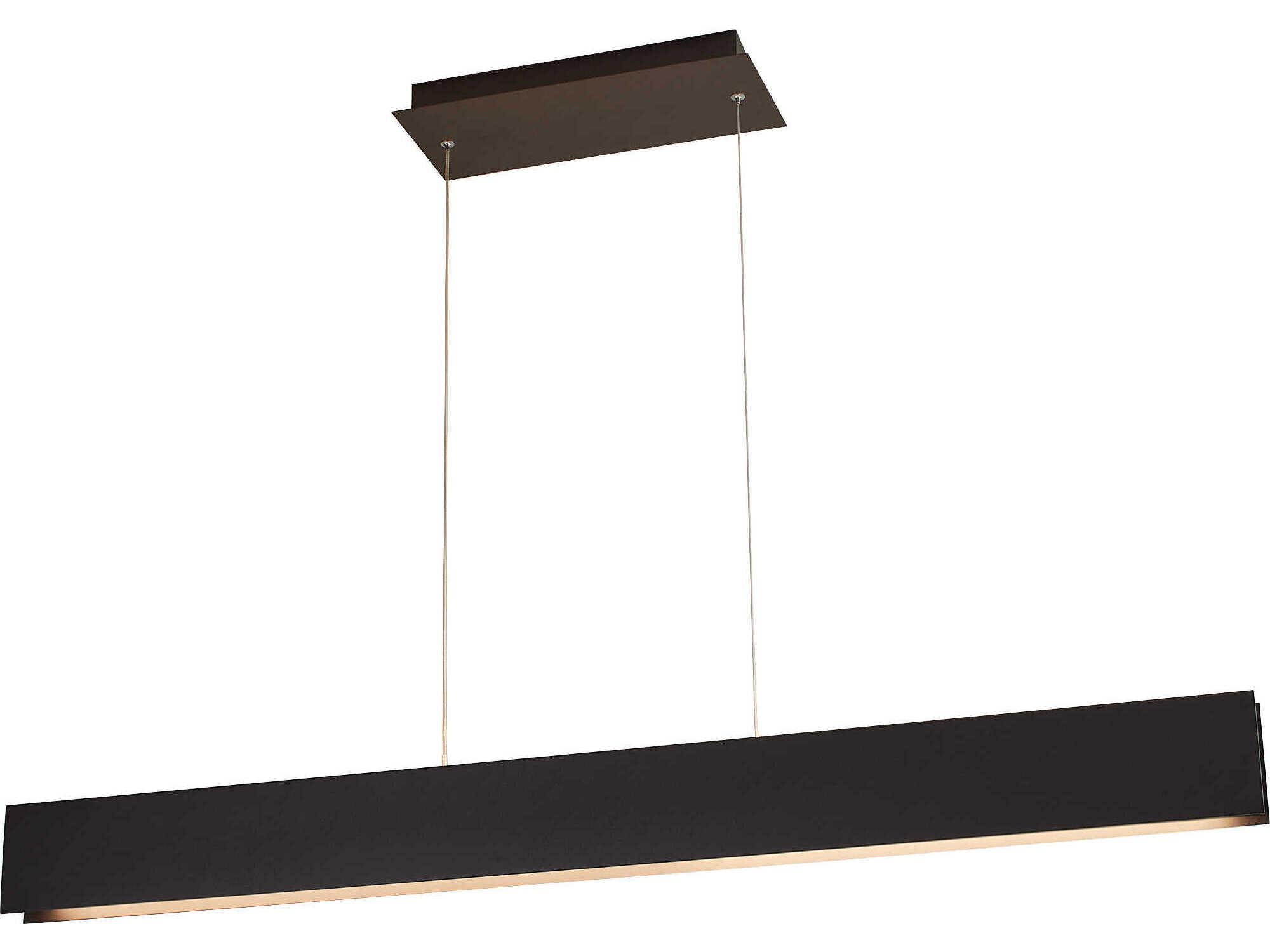 Oxygen by Quorum Brio 1-Light Black Linear Island Pendant