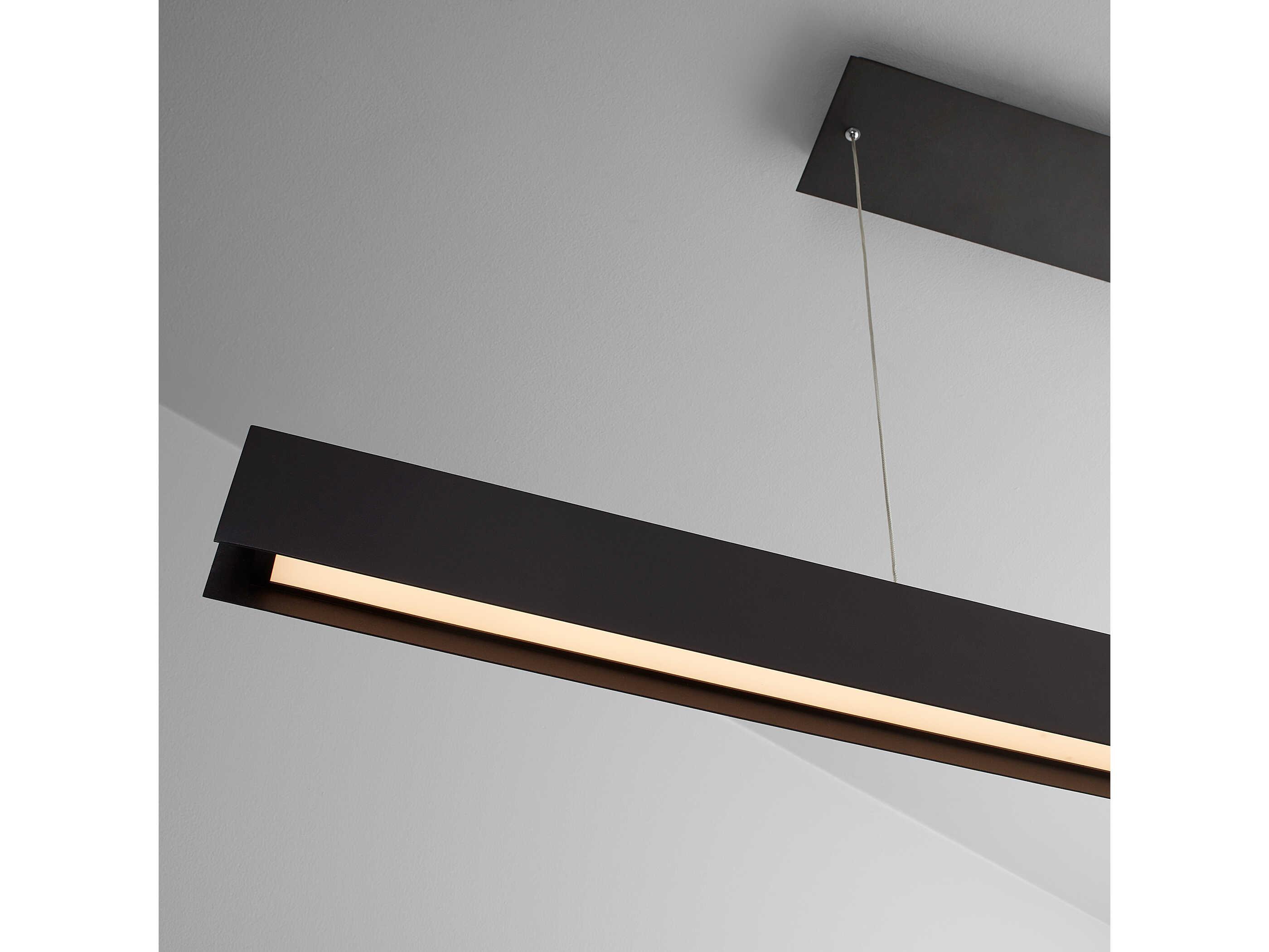 Oxygen by Quorum Brio 1-Light Black Linear Island Pendant