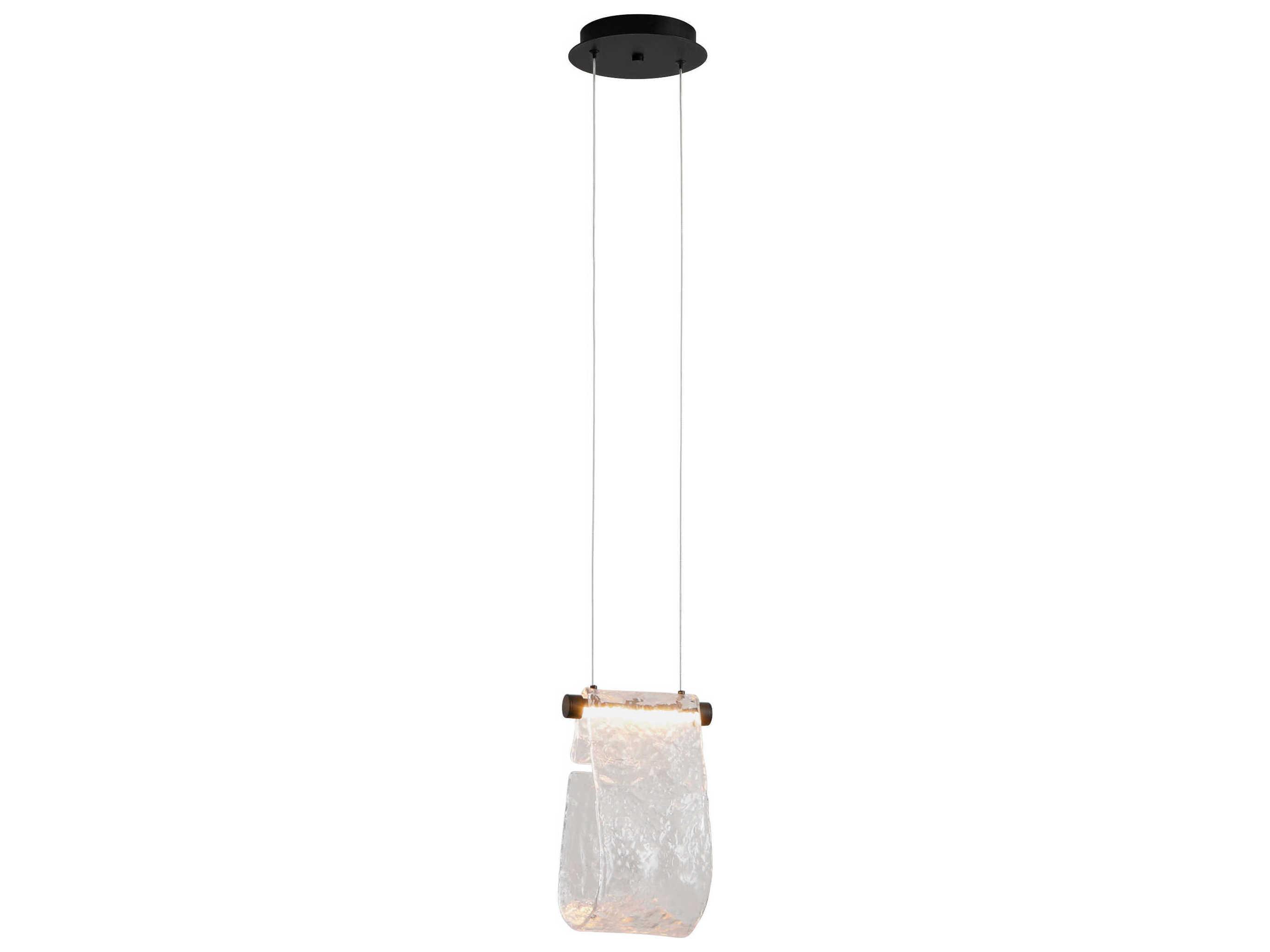 Oxygen by Quorum Veer 1-Light Black Mini Pendant