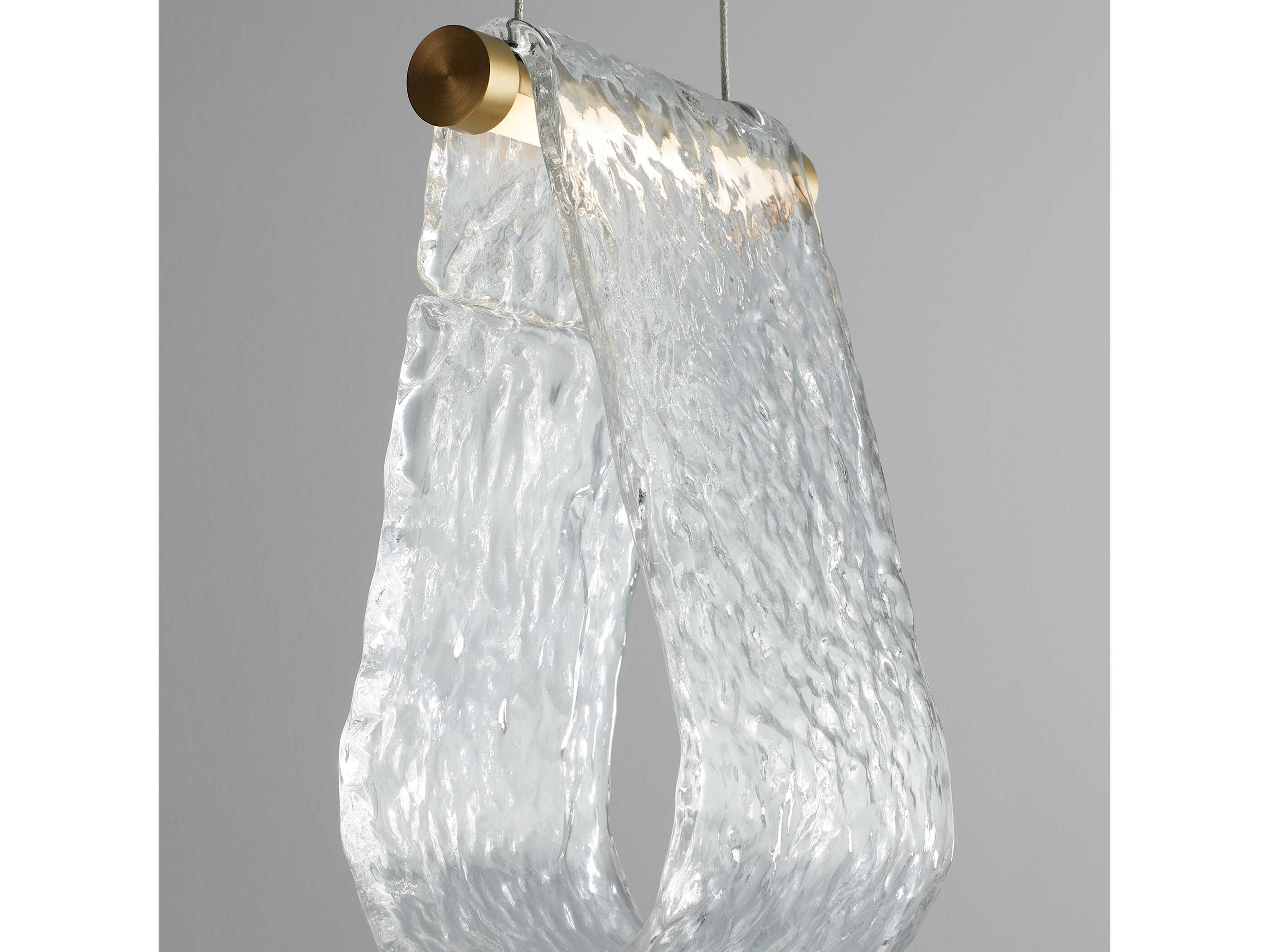 Oxygen by Quorum Veer 1-Light Aged Brass Mini Pendant