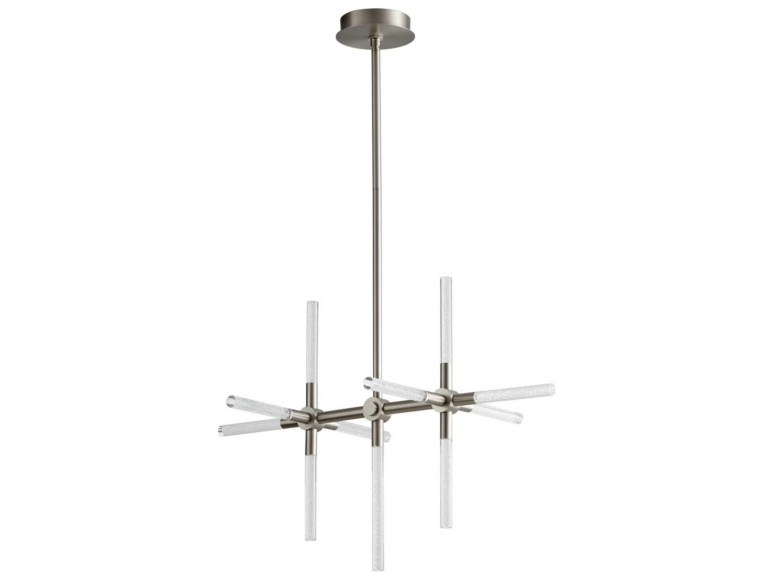 Oxygen by Quorum Tali 11-Light Satin Nickel Linear Chandelier