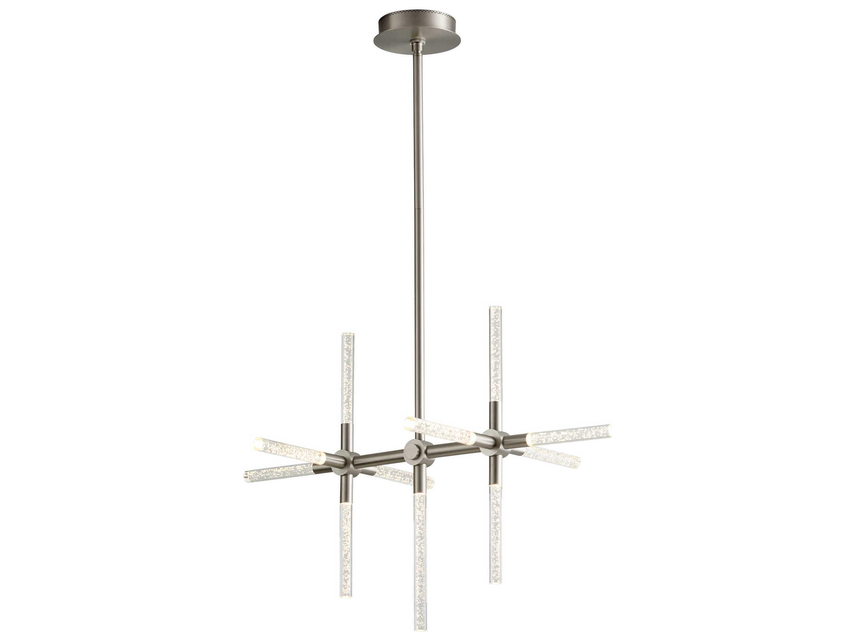 Oxygen by Quorum Tali 11-Light Satin Nickel Linear Chandelier