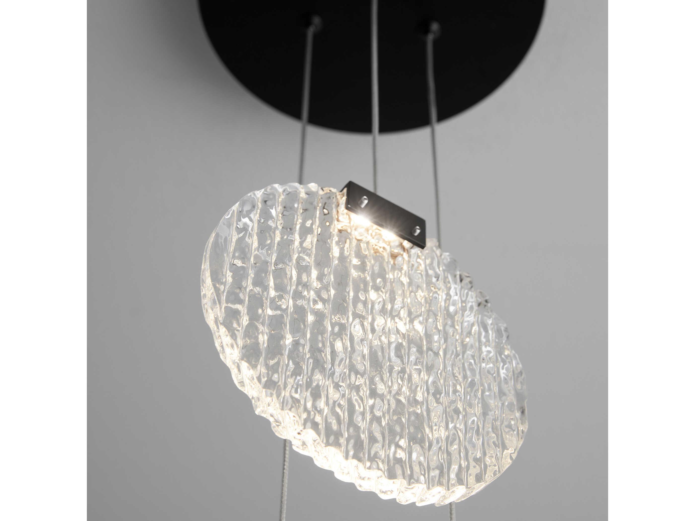 Oxygen by Quorum Axiom 3-Light Black Round Pendant