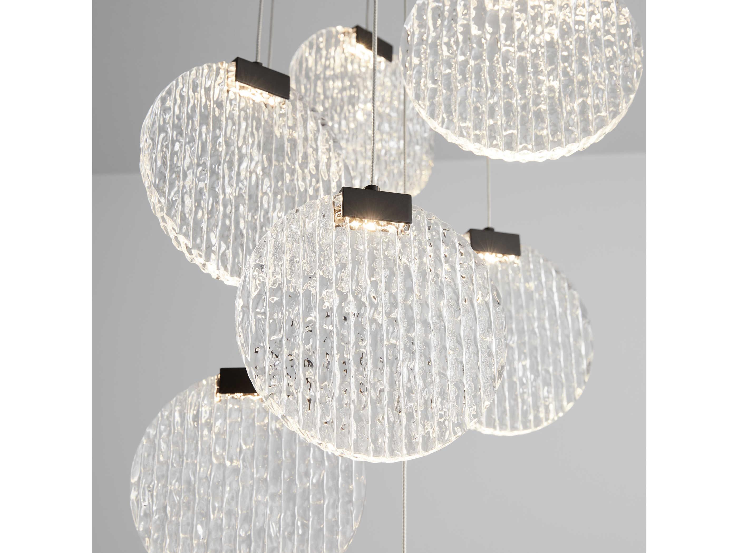 Oxygen by Quorum Axiom 8-Light Black Round Pendant