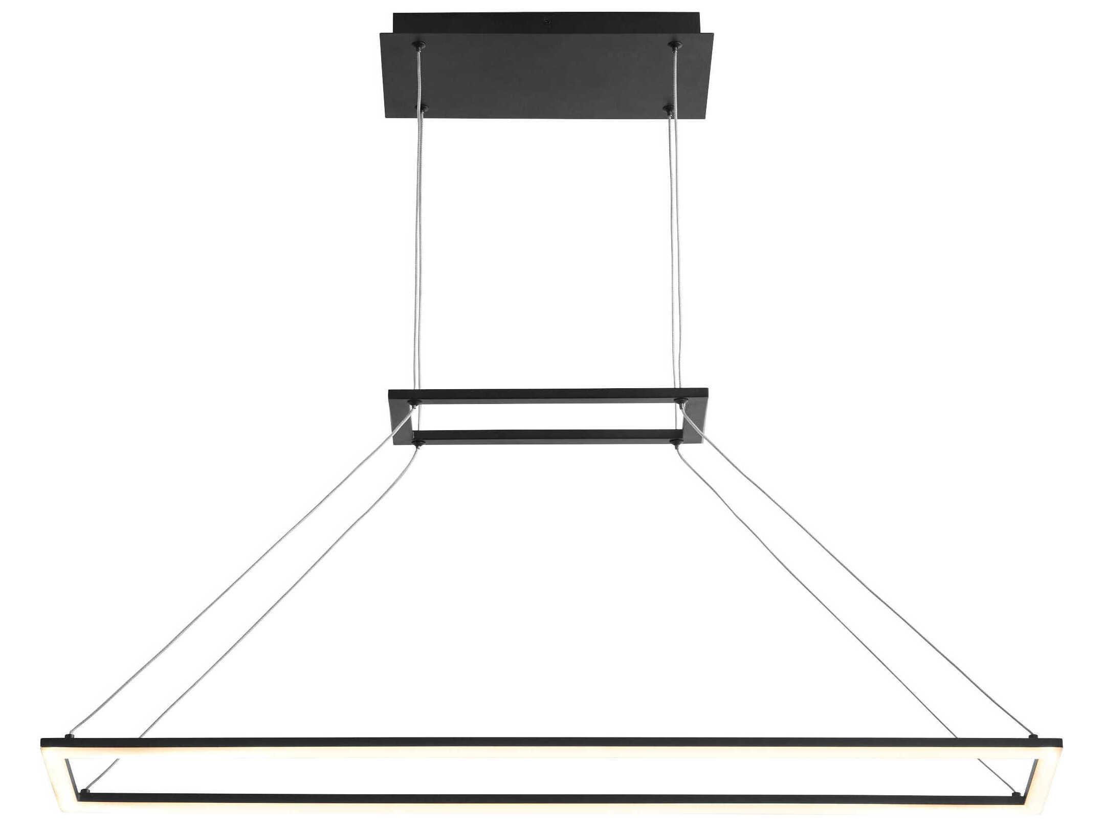 Oxygen by Quorum Xanni 1-Light Black Linear Island Pendant