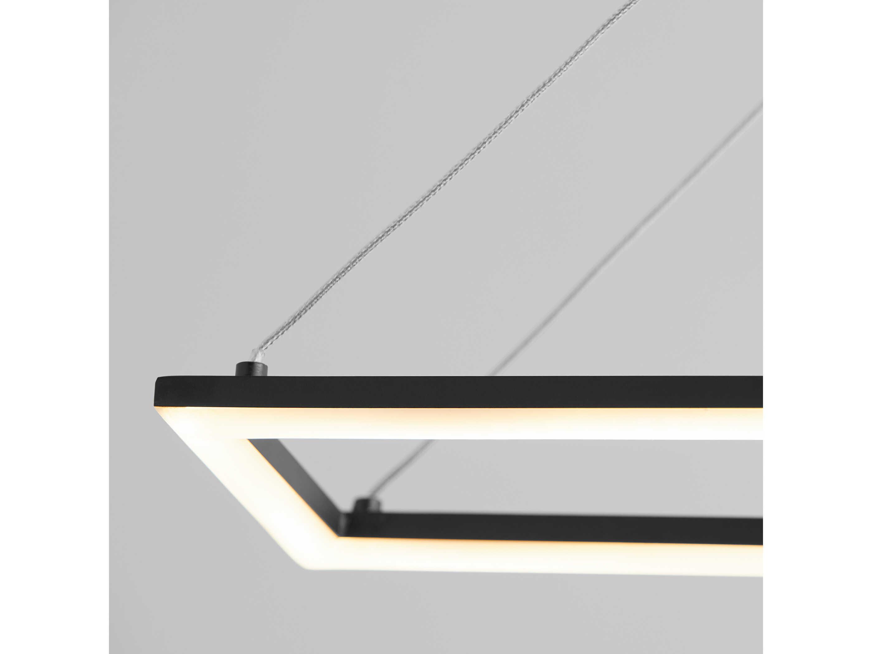 Oxygen by Quorum Xanni 1-Light Black Linear Island Pendant