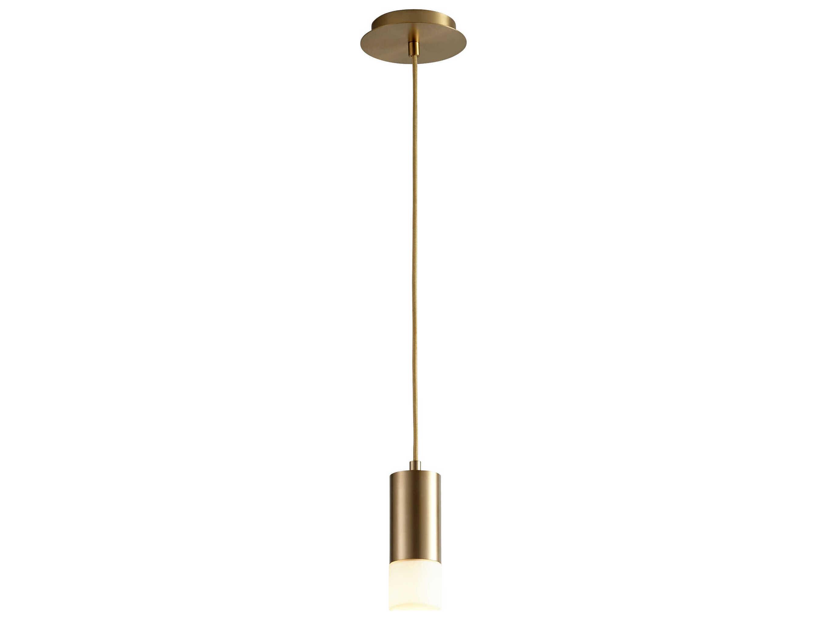 Oxygen by Quorum Magneta 1-Light Aged Brass Mini Pendant