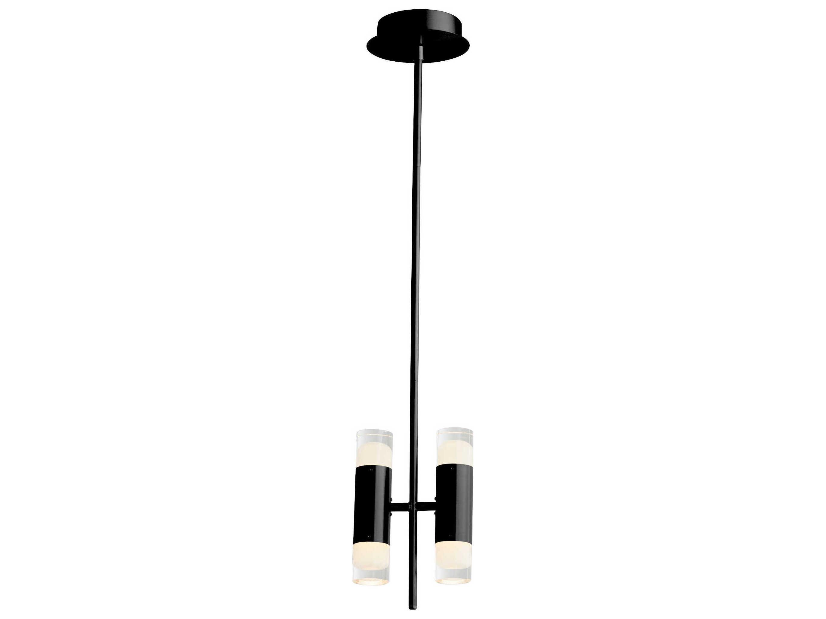 Oxygen by Quorum Alarum 4-Light Black Cylinder Mini Pendant