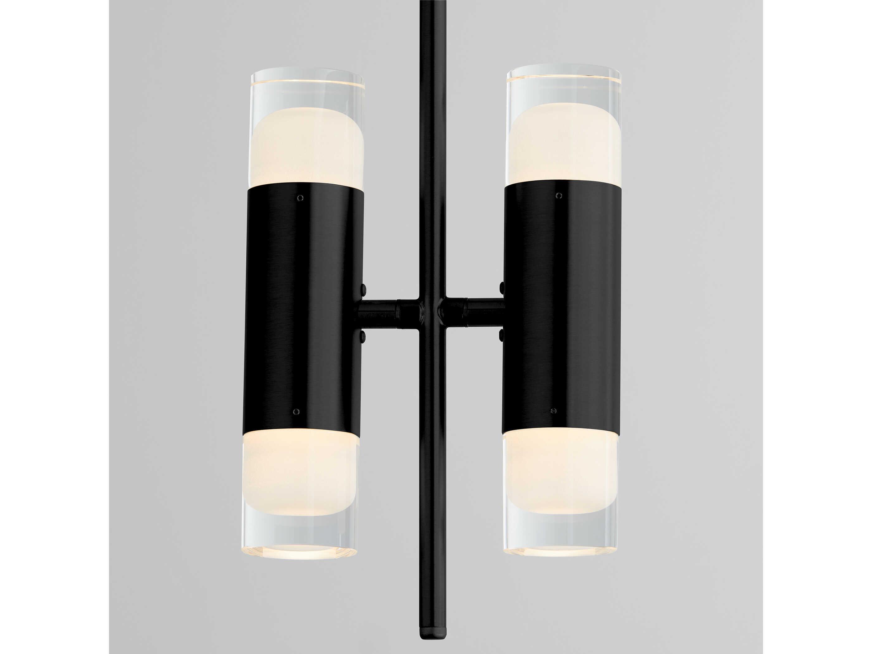 Oxygen by Quorum Alarum 4-Light Black Cylinder Mini Pendant