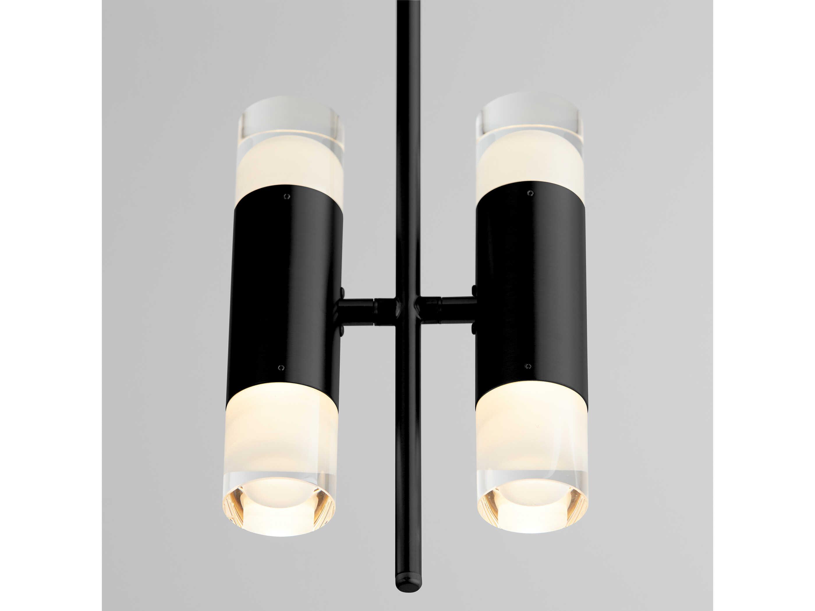 Oxygen by Quorum Alarum 4-Light Black Cylinder Mini Pendant