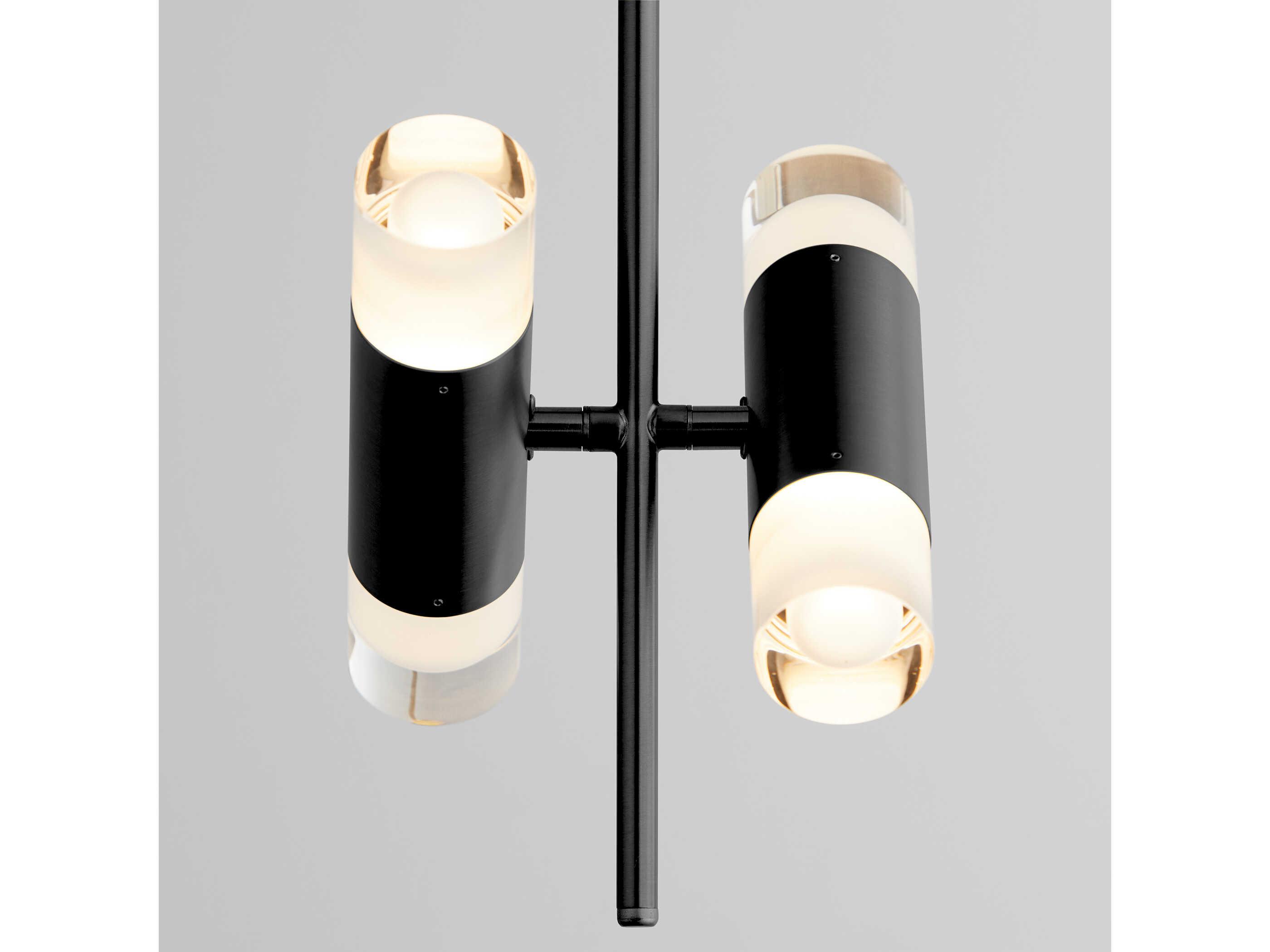 Oxygen by Quorum Alarum 4-Light Black Cylinder Mini Pendant