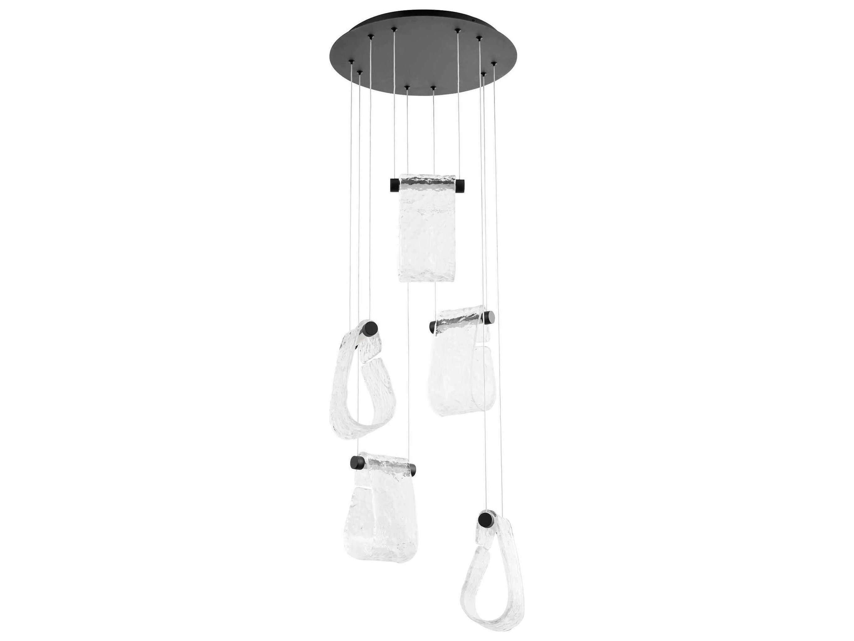 Oxygen by Quorum Veer 5-Light Black Pendant