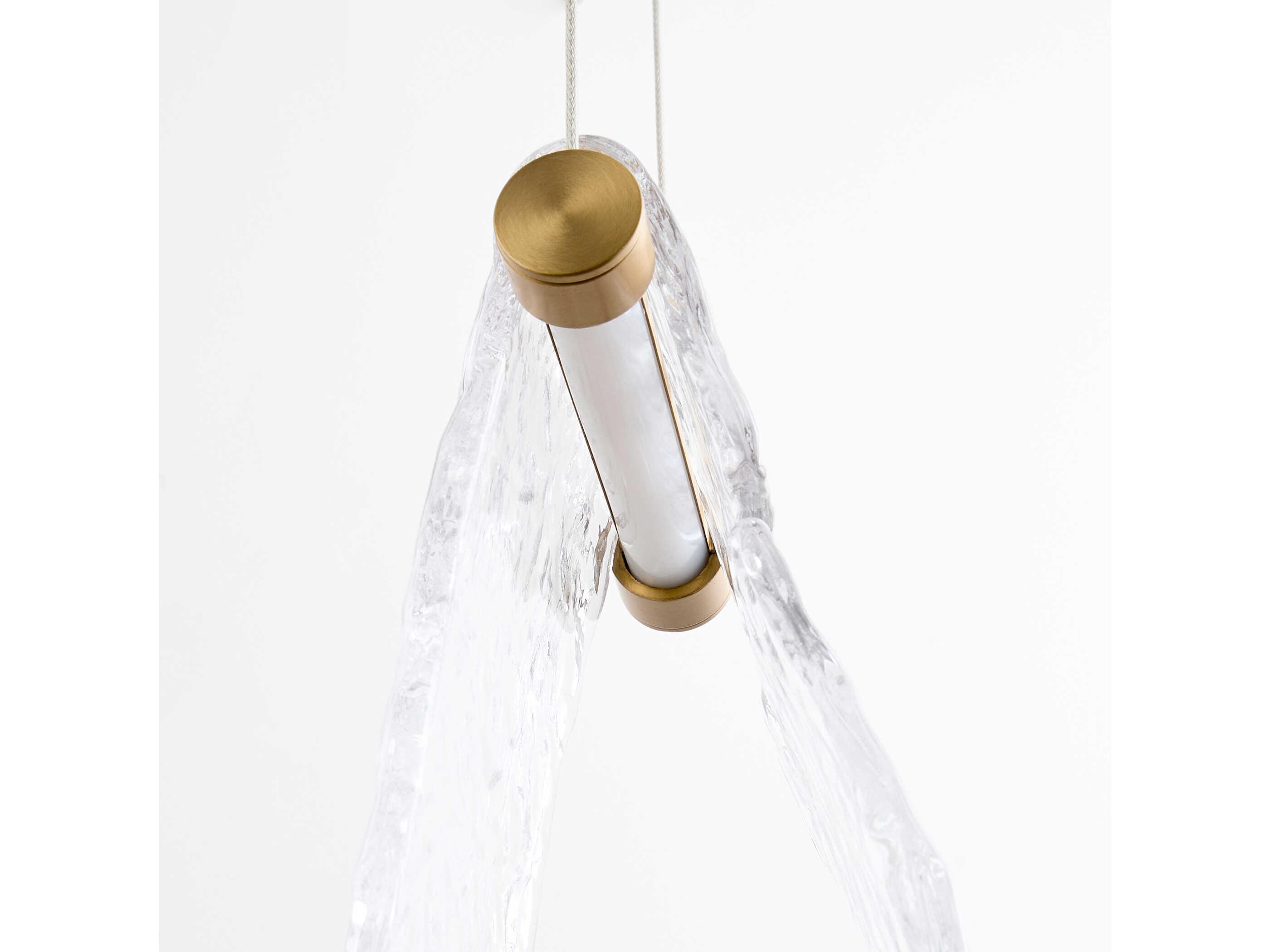 Oxygen by Quorum Veer 5-Light Aged Brass Pendant