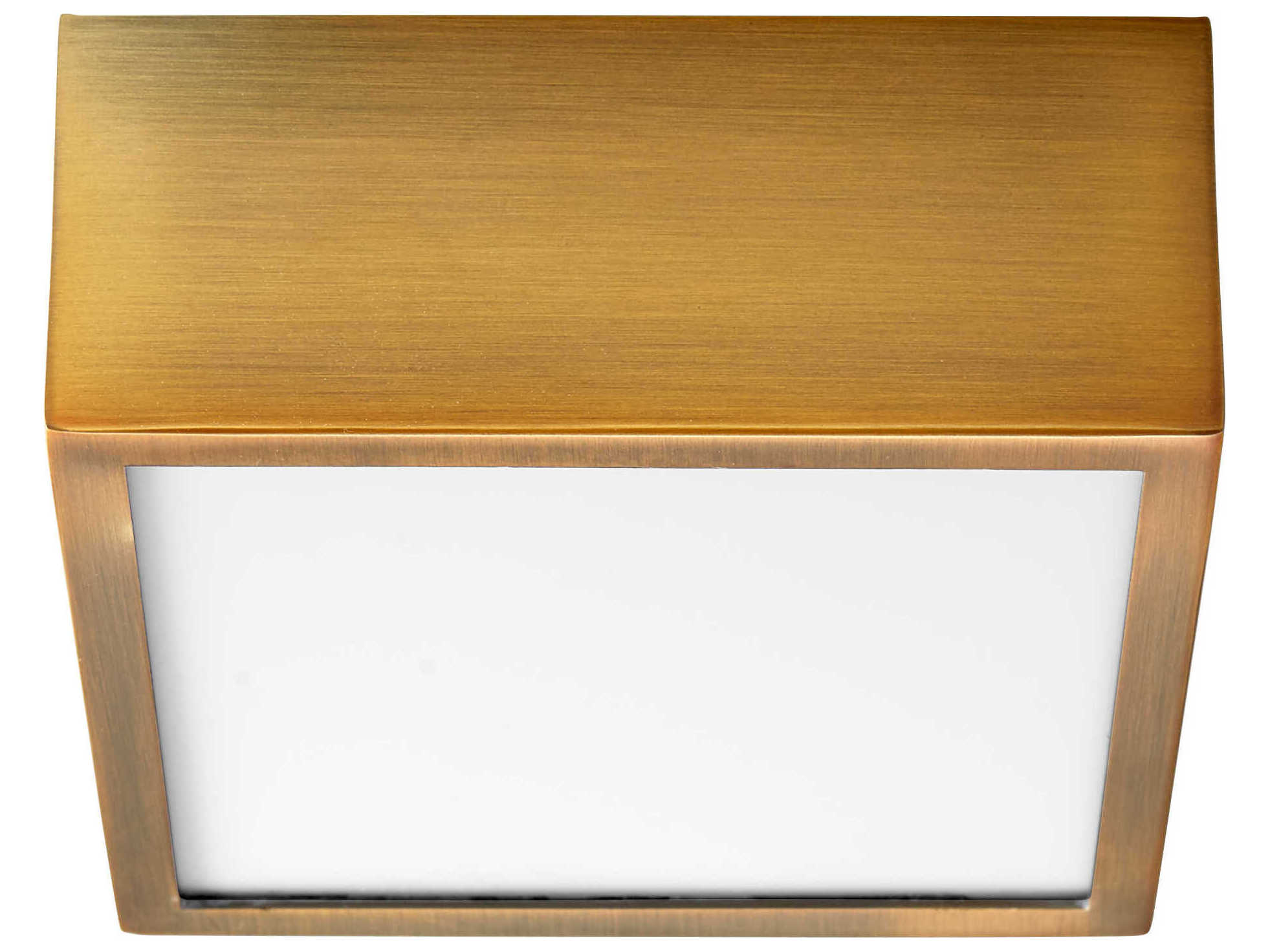 Oxygen by Quorum Pyxis 1-Light Aged Brass Flush Mount