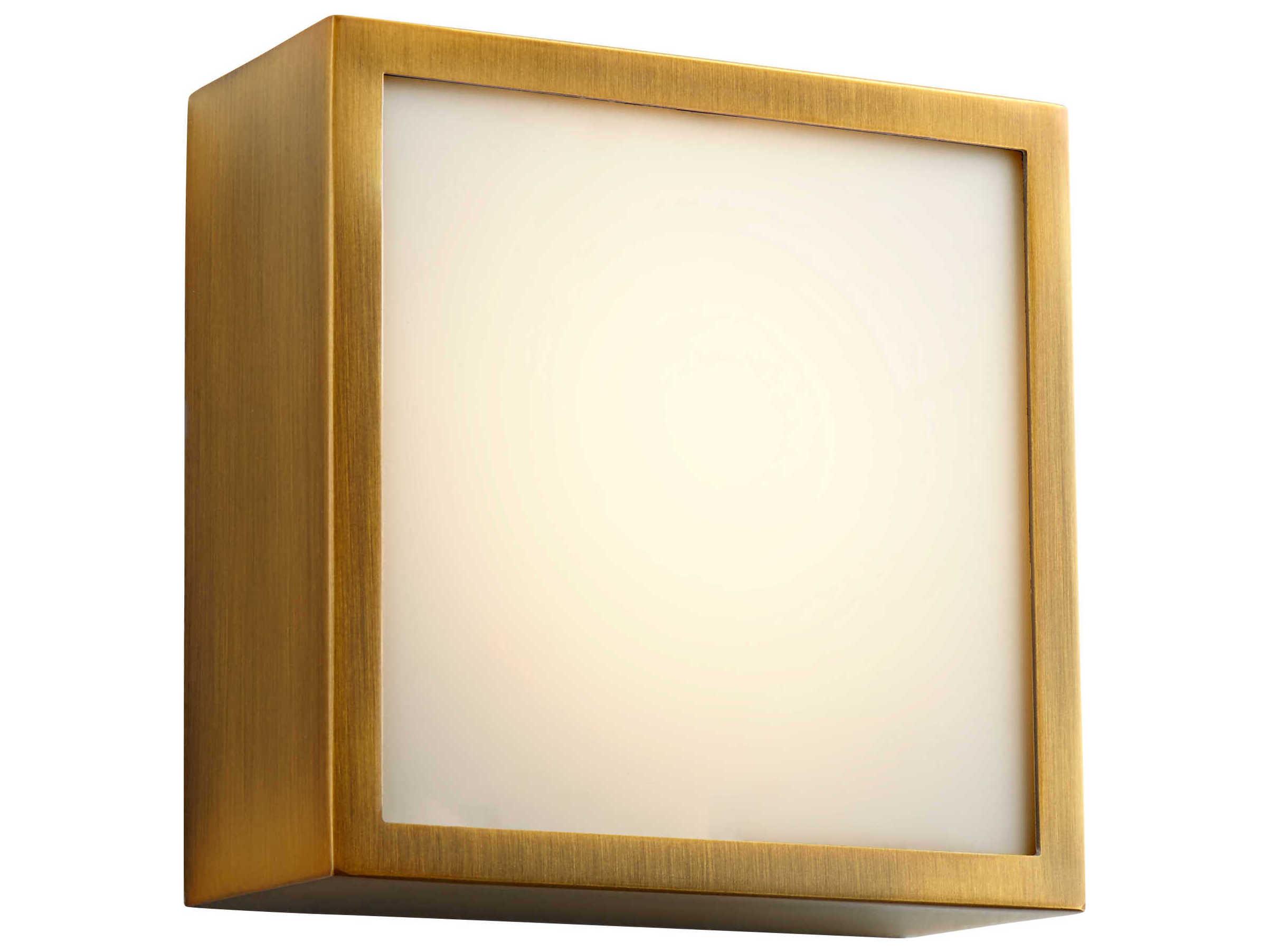 Oxygen by Quorum Pyxis 1-Light Aged Brass Flush Mount