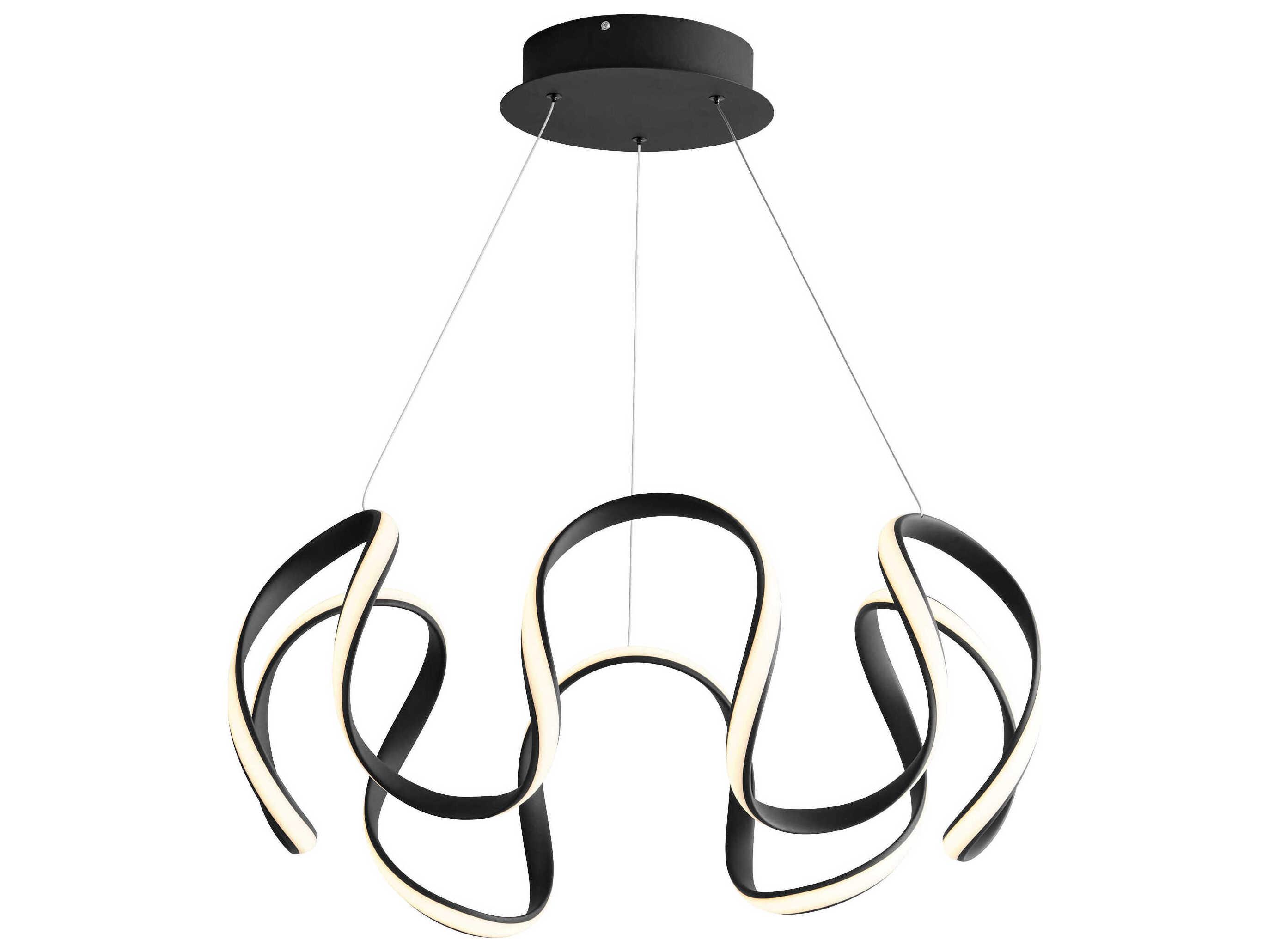 Oxygen by Quorum Cirro 1-Light Black Pendant