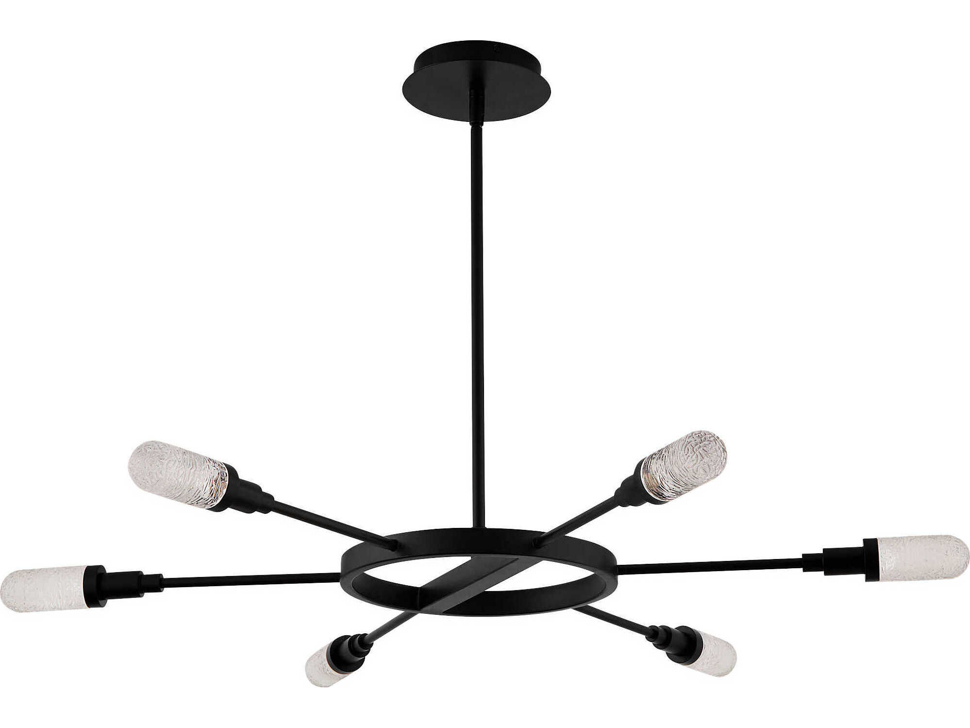 Oxygen by Quorum Sperano 6-Light Matte Black Chandelier