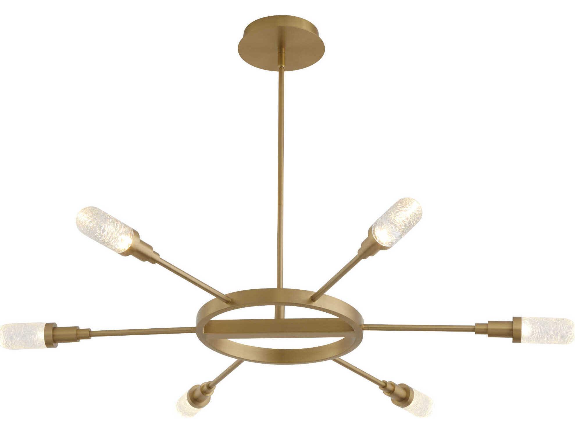 Oxygen by Quorum Sperano 6-Light Aged Brass Chandelier
