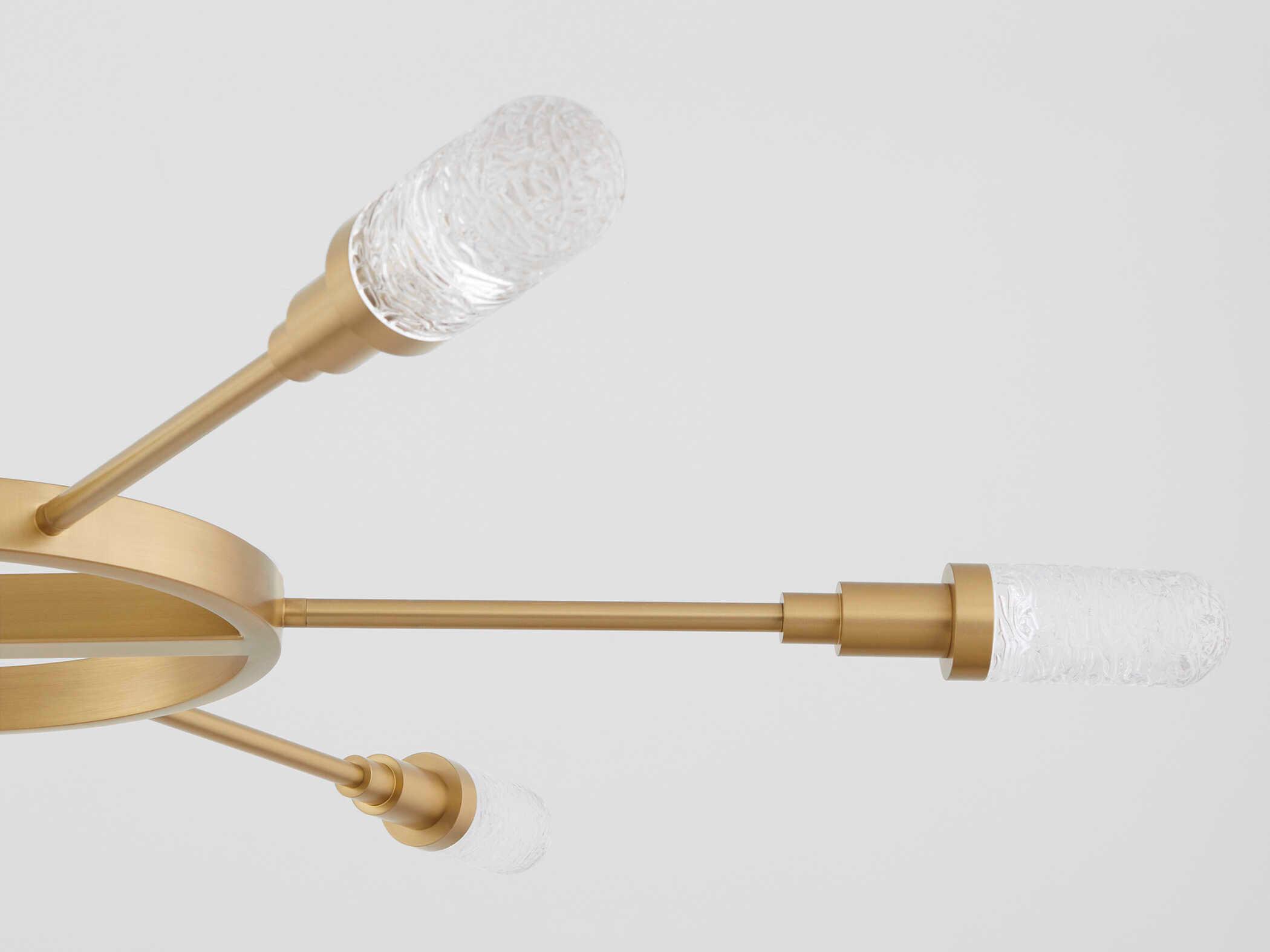 Oxygen by Quorum Sperano 6-Light Aged Brass Chandelier