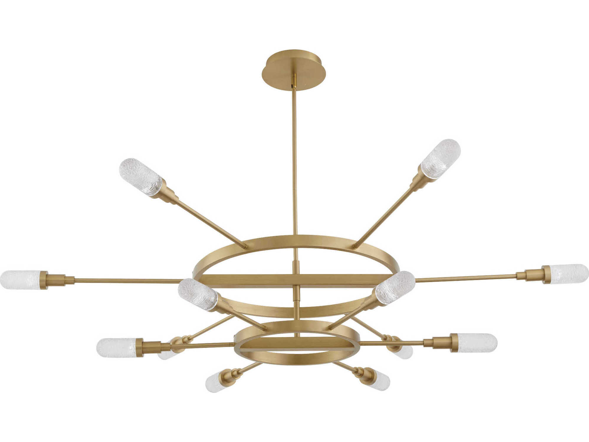 Oxygen by Quorum Sperano Aged Brass Tiered Chandelier