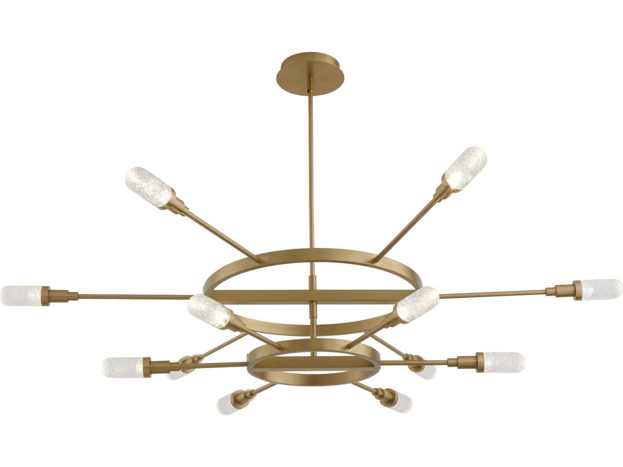 Oxygen by Quorum Sperano Aged Brass Tiered Chandelier