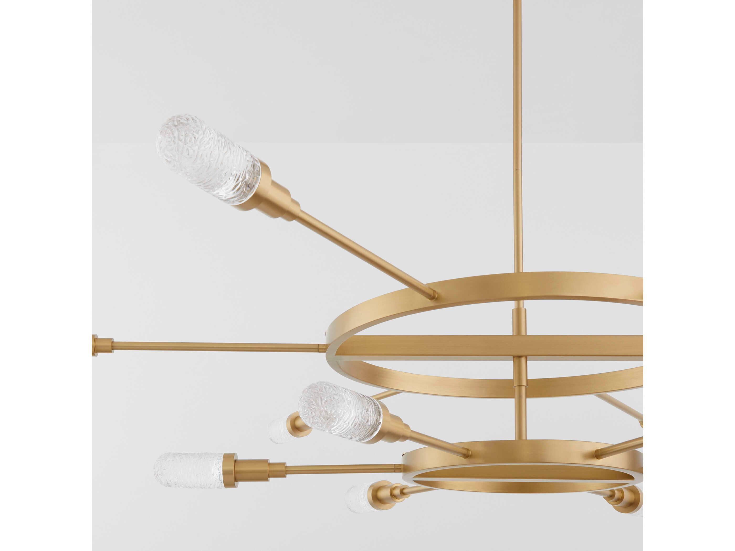 Oxygen by Quorum Sperano Aged Brass Tiered Chandelier