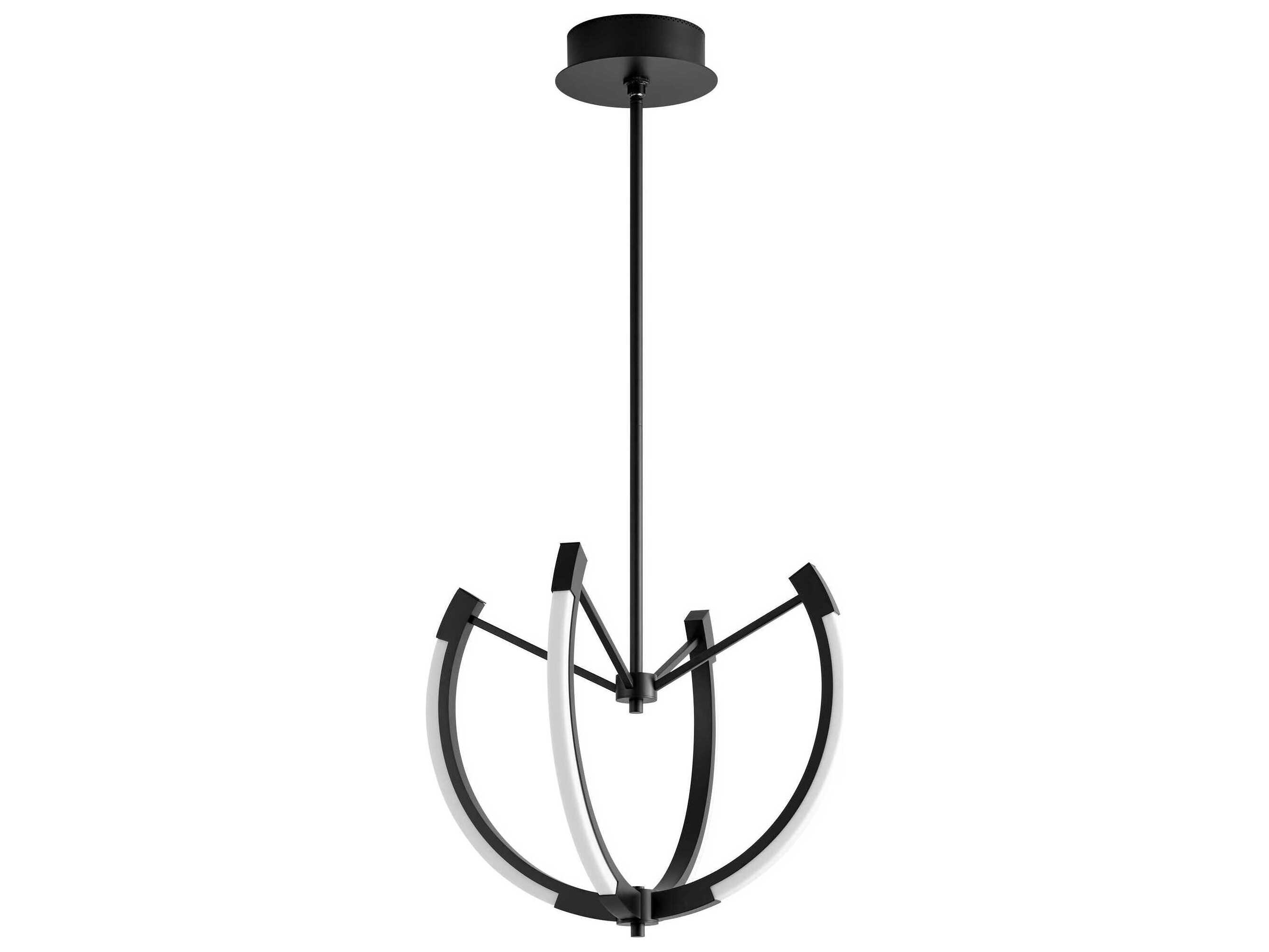 Oxygen by Quorum Utopia 4-Light Black Geometric Linear Chandelier