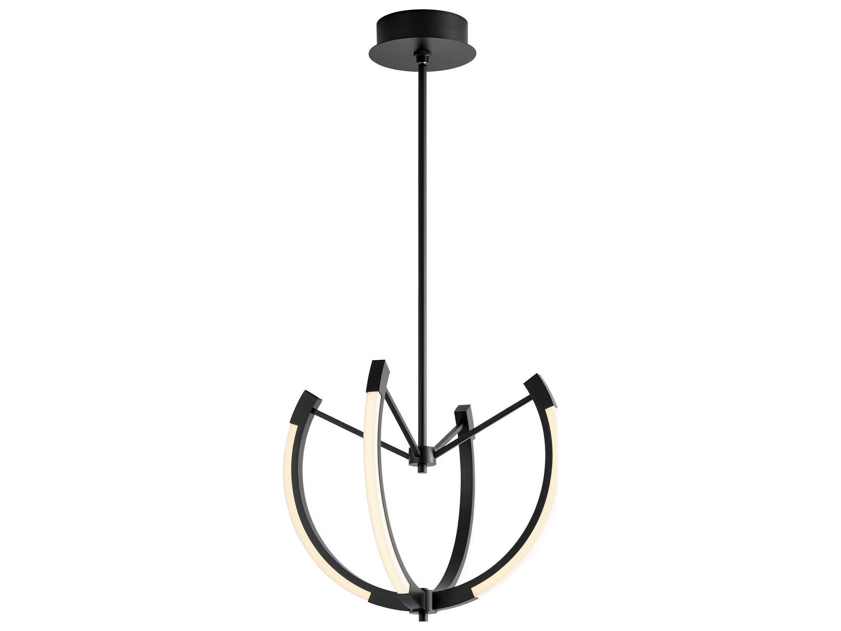 Oxygen by Quorum Utopia 4-Light Black Geometric Linear Chandelier