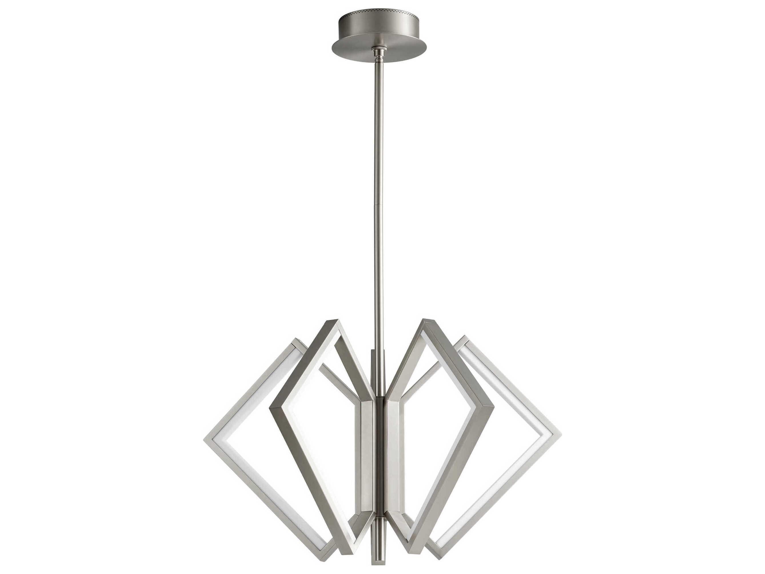 Oxygen by Quorum Acadia 5-Light Satin Nickel Geometric Chandelier