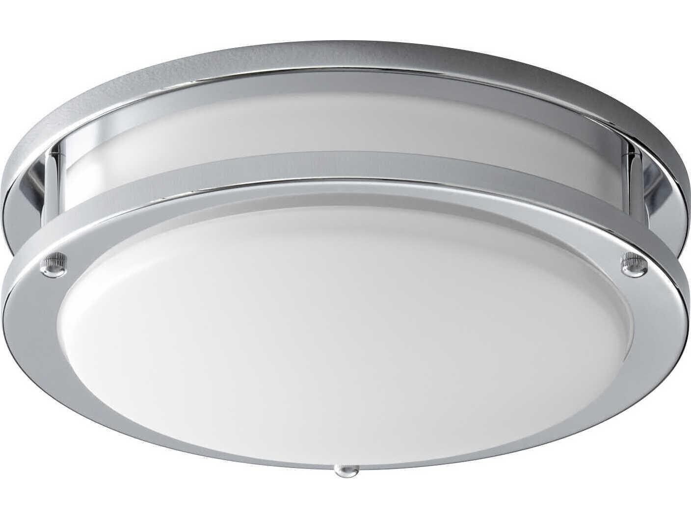 Oxygen by Quorum Oracle 1-Light Polished Chrome Round Flush Mount