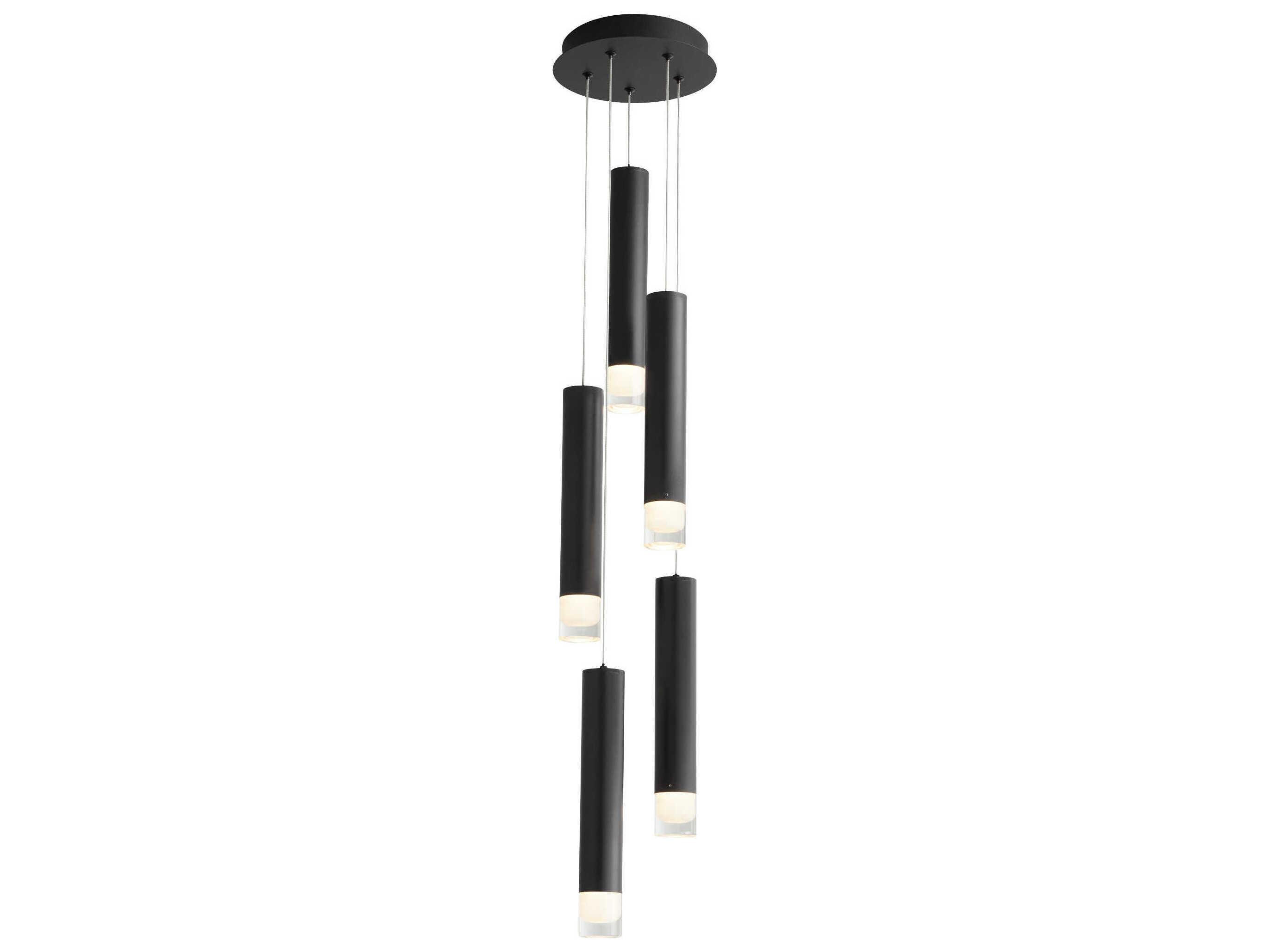 Oxygen by Quorum Alarum 5-Light Black Linear Mini Pendant