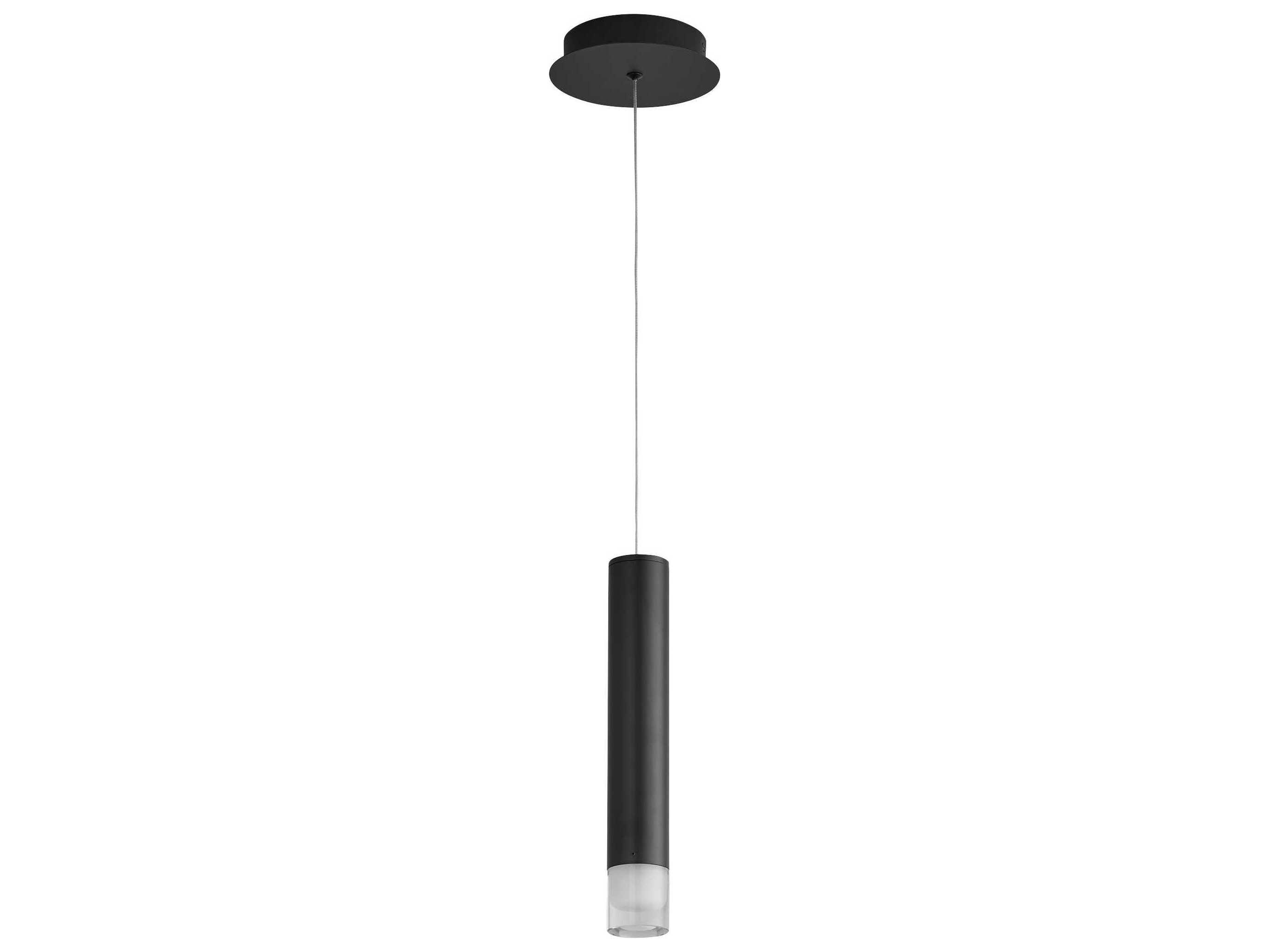 Oxygen by Quorum Alarum 1-Light Black Cylinder Linear Mini Pendant