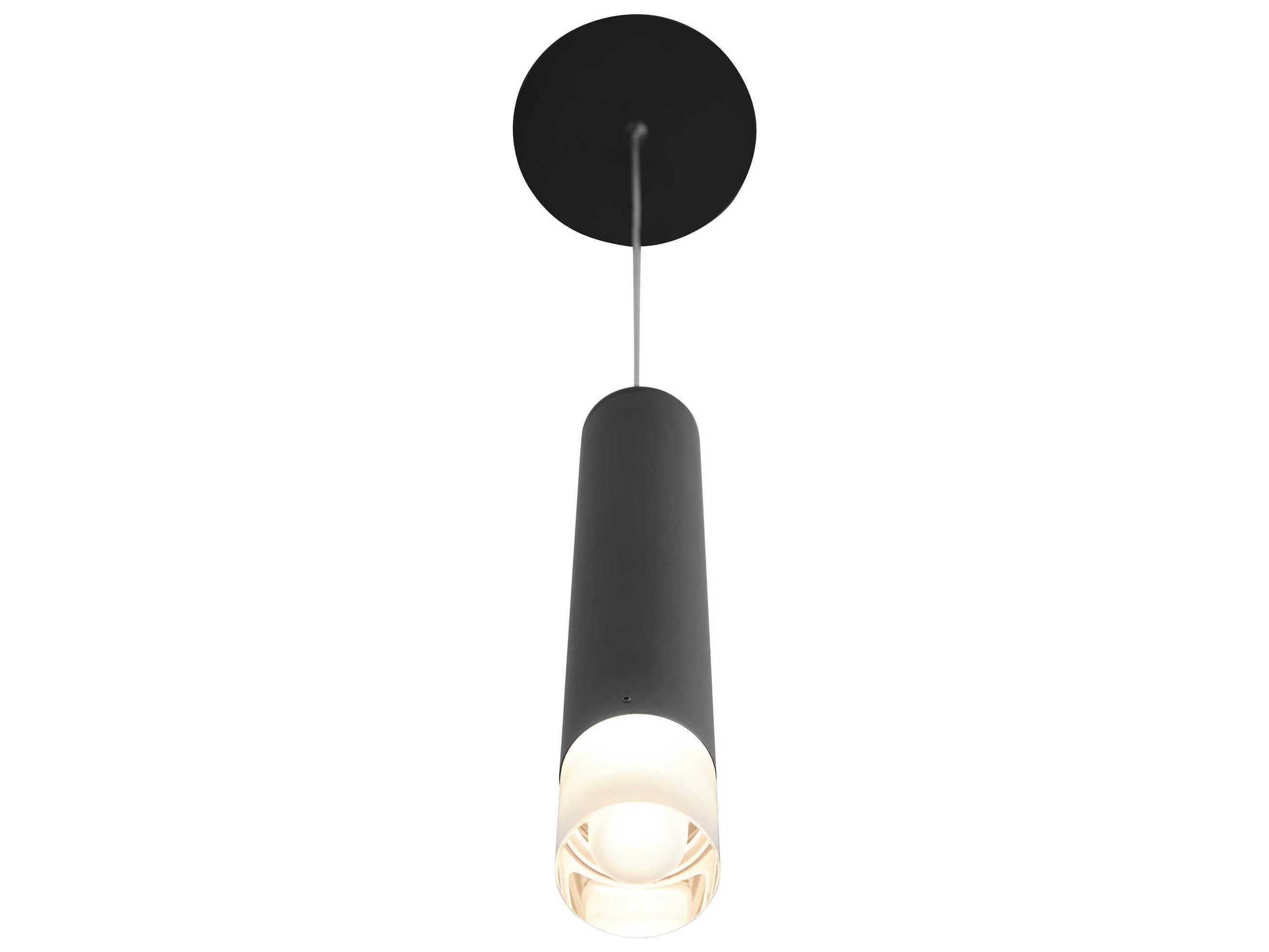 Oxygen by Quorum Alarum 1-Light Black Cylinder Linear Mini Pendant