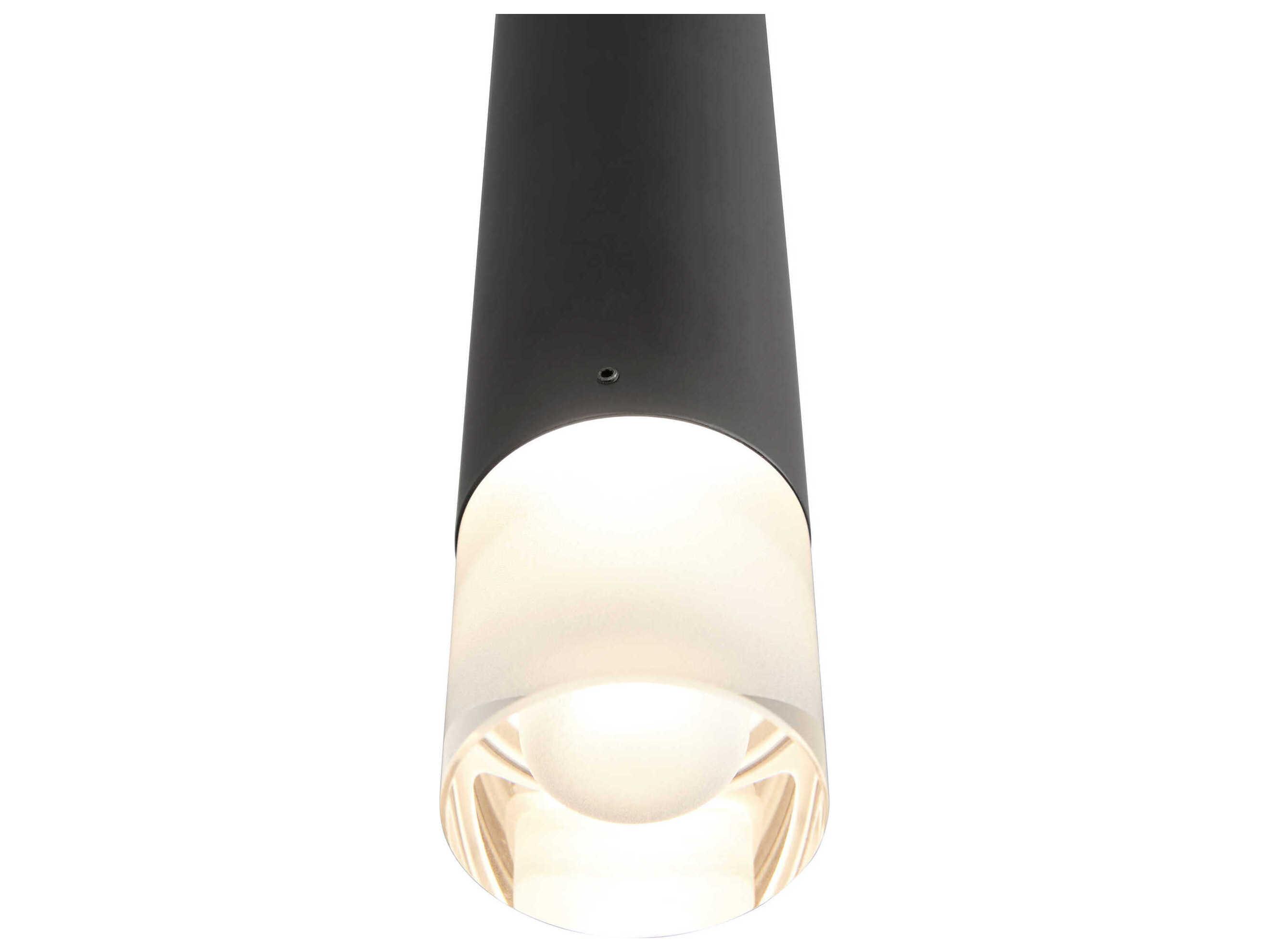 Oxygen by Quorum Alarum 1-Light Black Cylinder Linear Mini Pendant