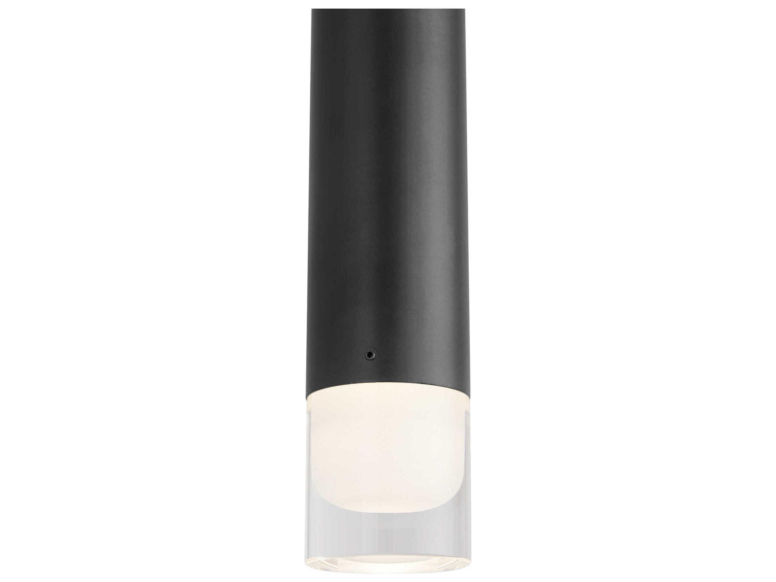 Oxygen by Quorum Alarum 1-Light Black Cylinder Linear Mini Pendant