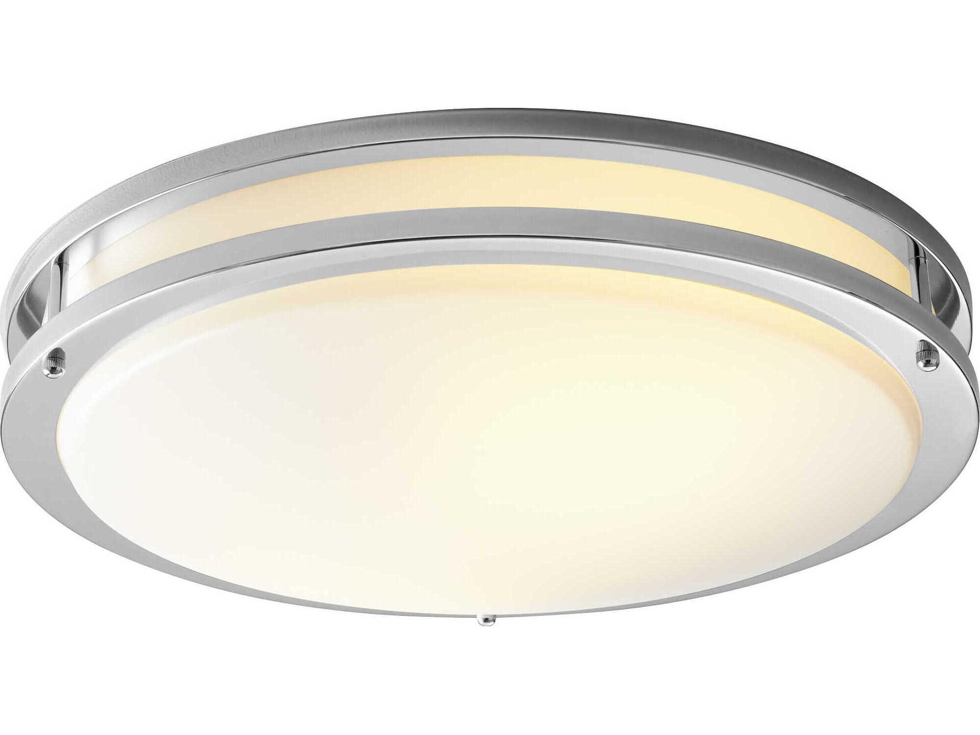 Oxygen by Quorum Oracle 2-Light Polished Chrome Round Flush Mount