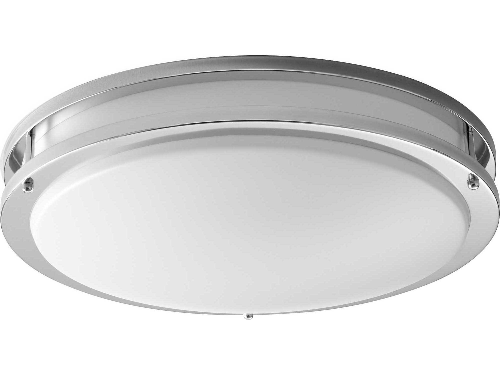 Oxygen by Quorum Oracle 2-Light Polished Chrome Round Flush Mount